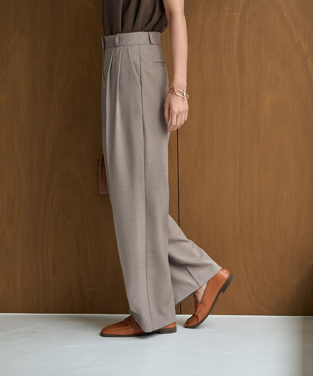 着用イメージ 166cm Sサイズ グレージュ