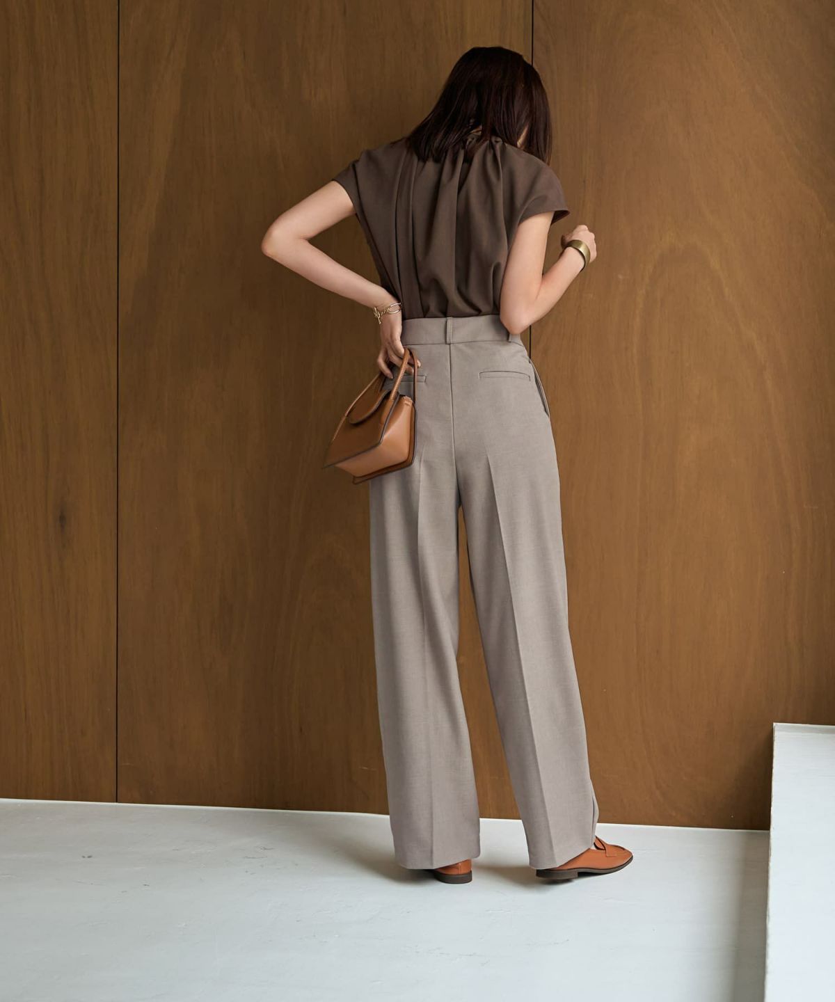 着用イメージ 166cm Sサイズ グレージュ