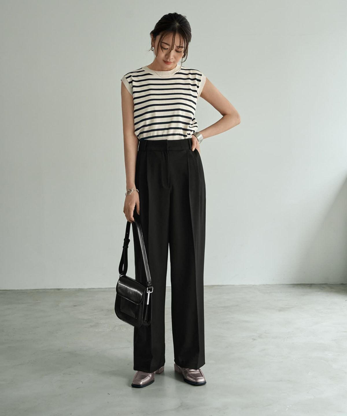 着用イメージ 166cm Sサイズ ブラック