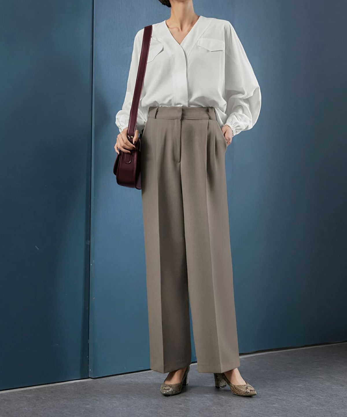 着用イメージ 168cm 着用サイズ S ニュアンスグレー