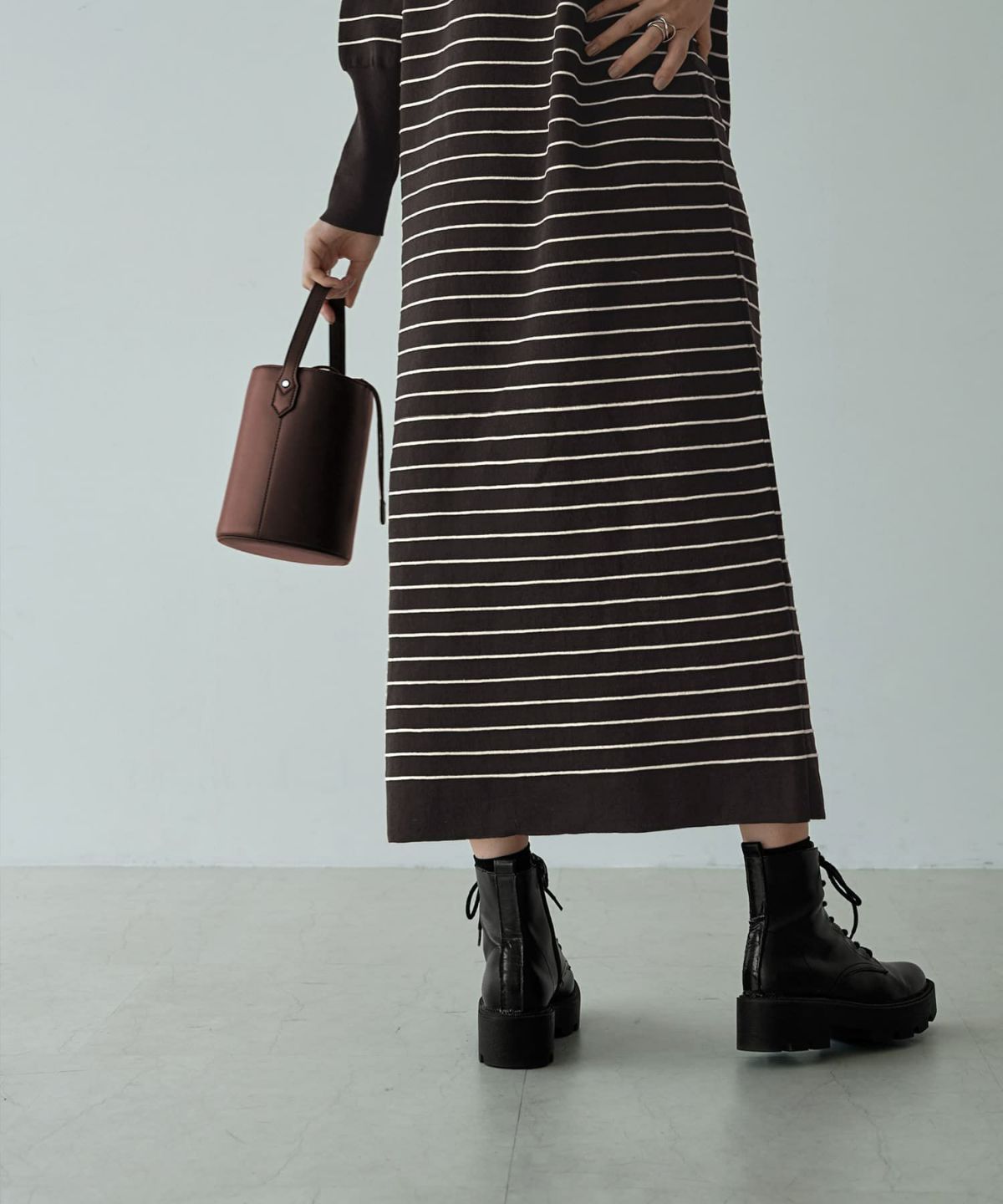 着用イメージ 166cm コーヒーミックス 02サイズ 