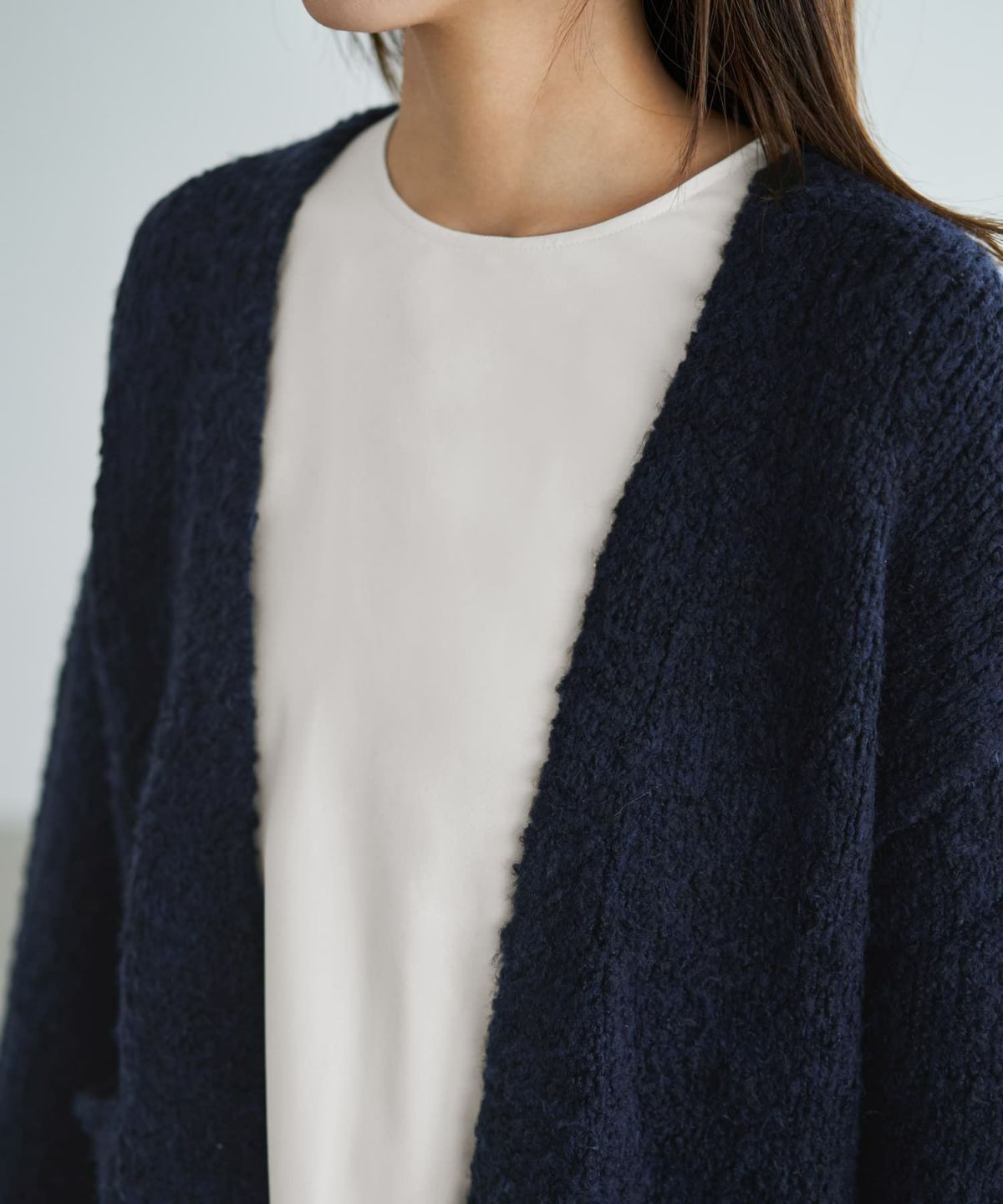 着用イメージ 166cm ネイビー