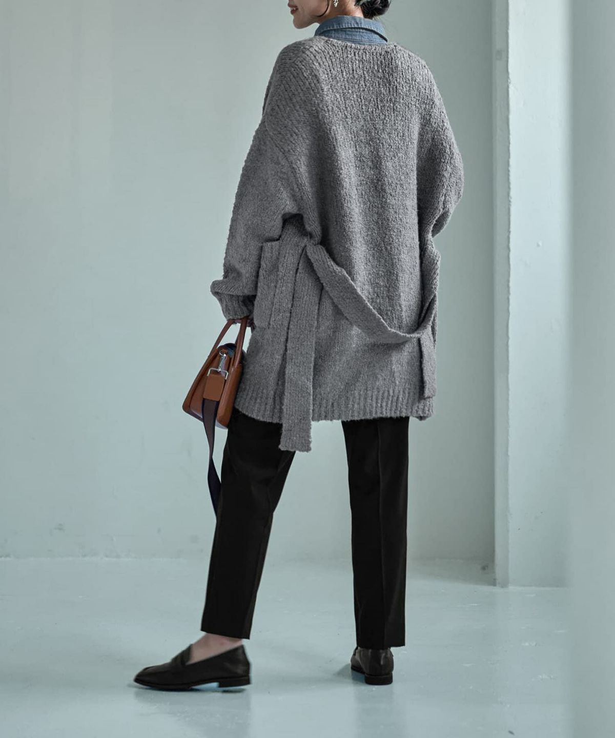 着用イメージ 168cm ライトグレー