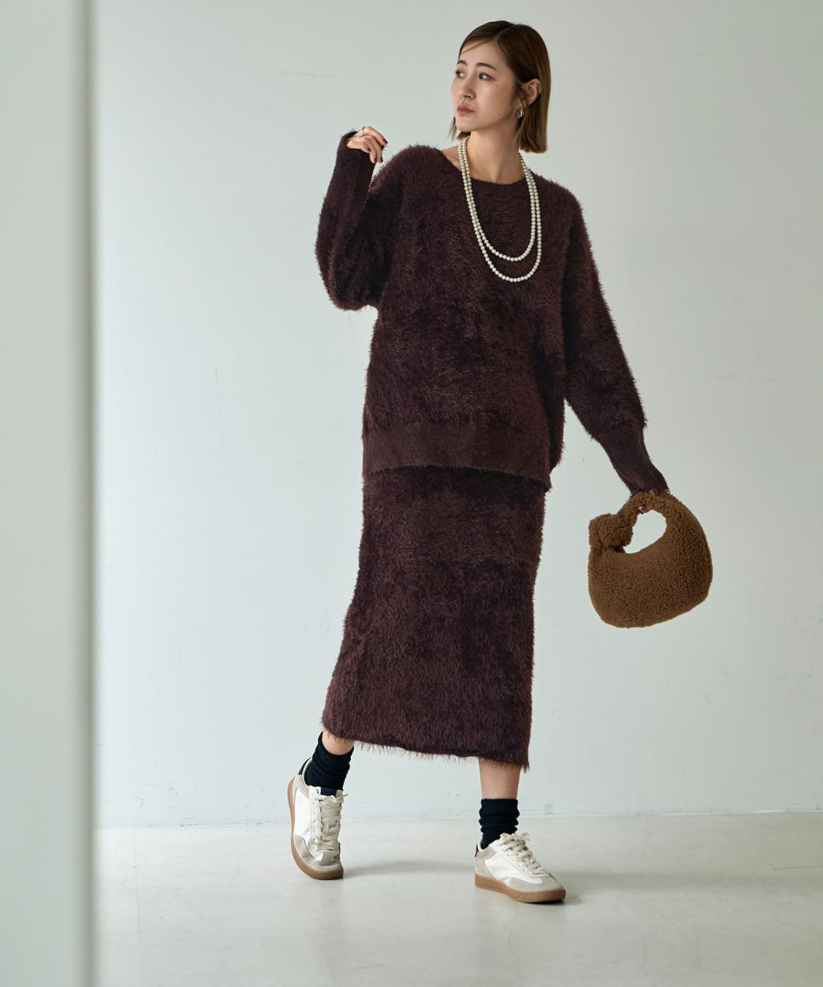 着用イメージ 166cm Sサイズ ダークブラウン