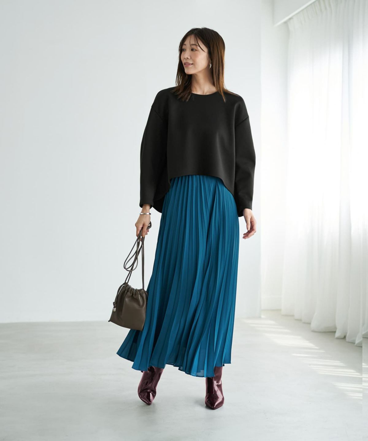 着用イメージ 166cm ブラック