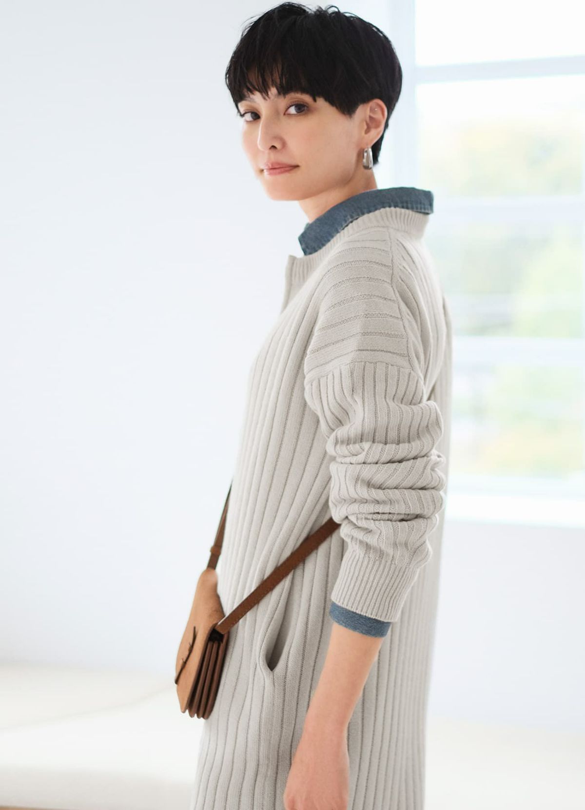 着用イメージ 165cm 着用サイズ 02 ブライトグレー