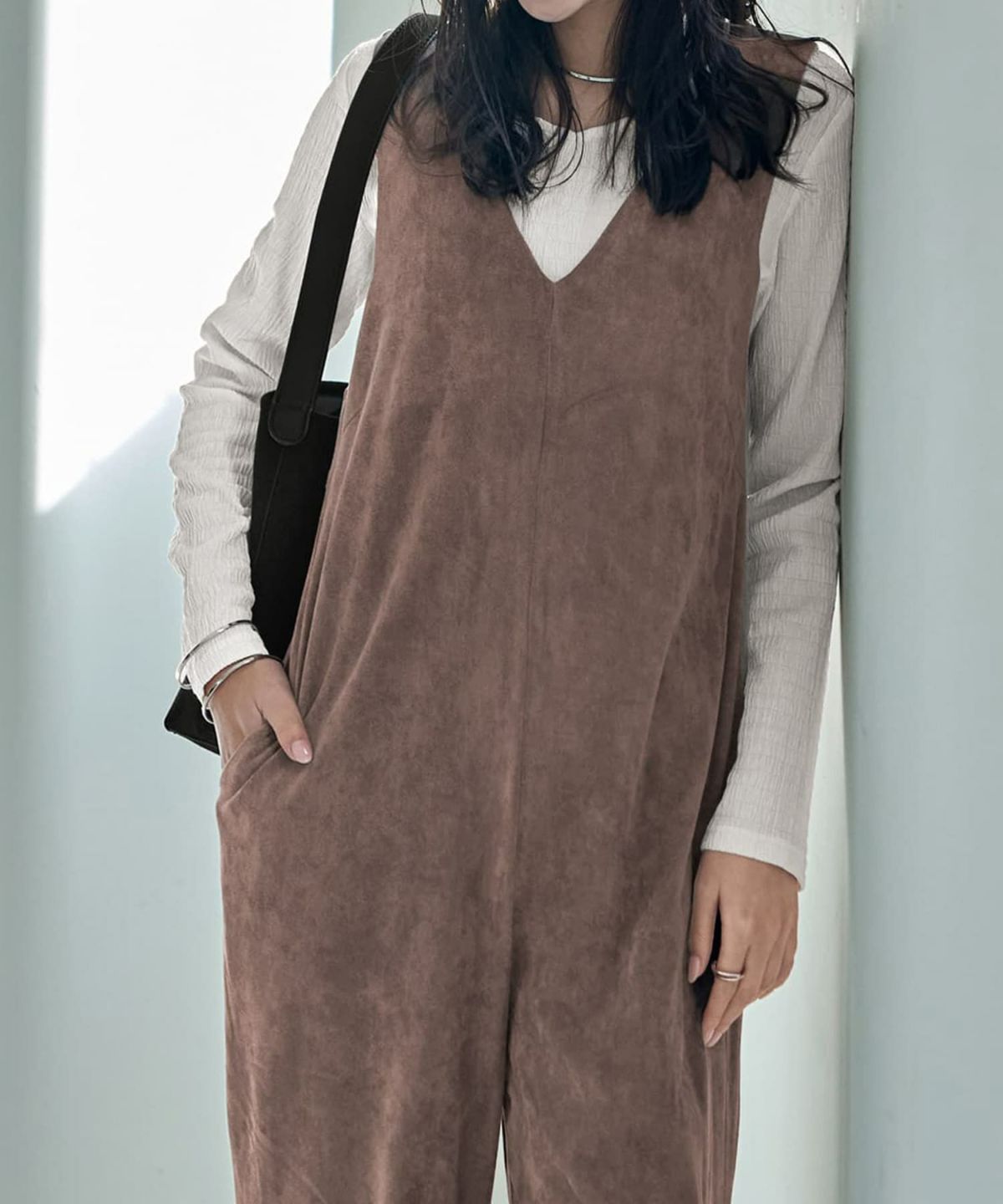 着用イメージ 168cm グレイッシュブラウン 02サイズ