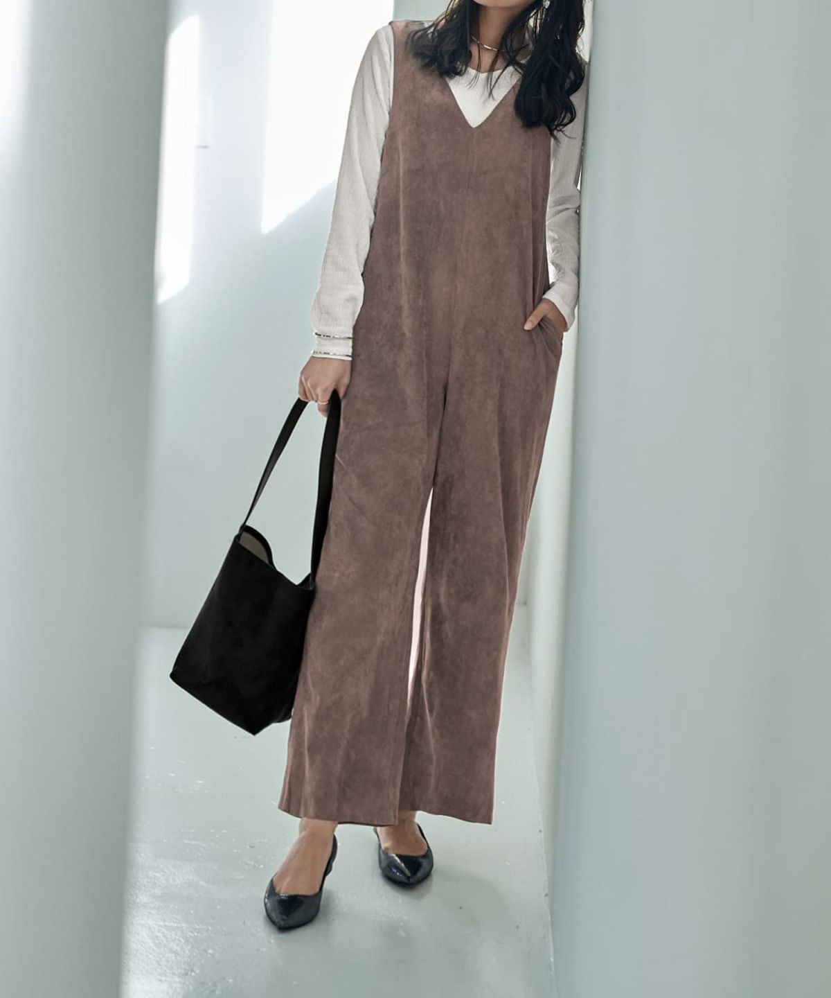 着用イメージ 168cm グレイッシュブラウン 02サイズ