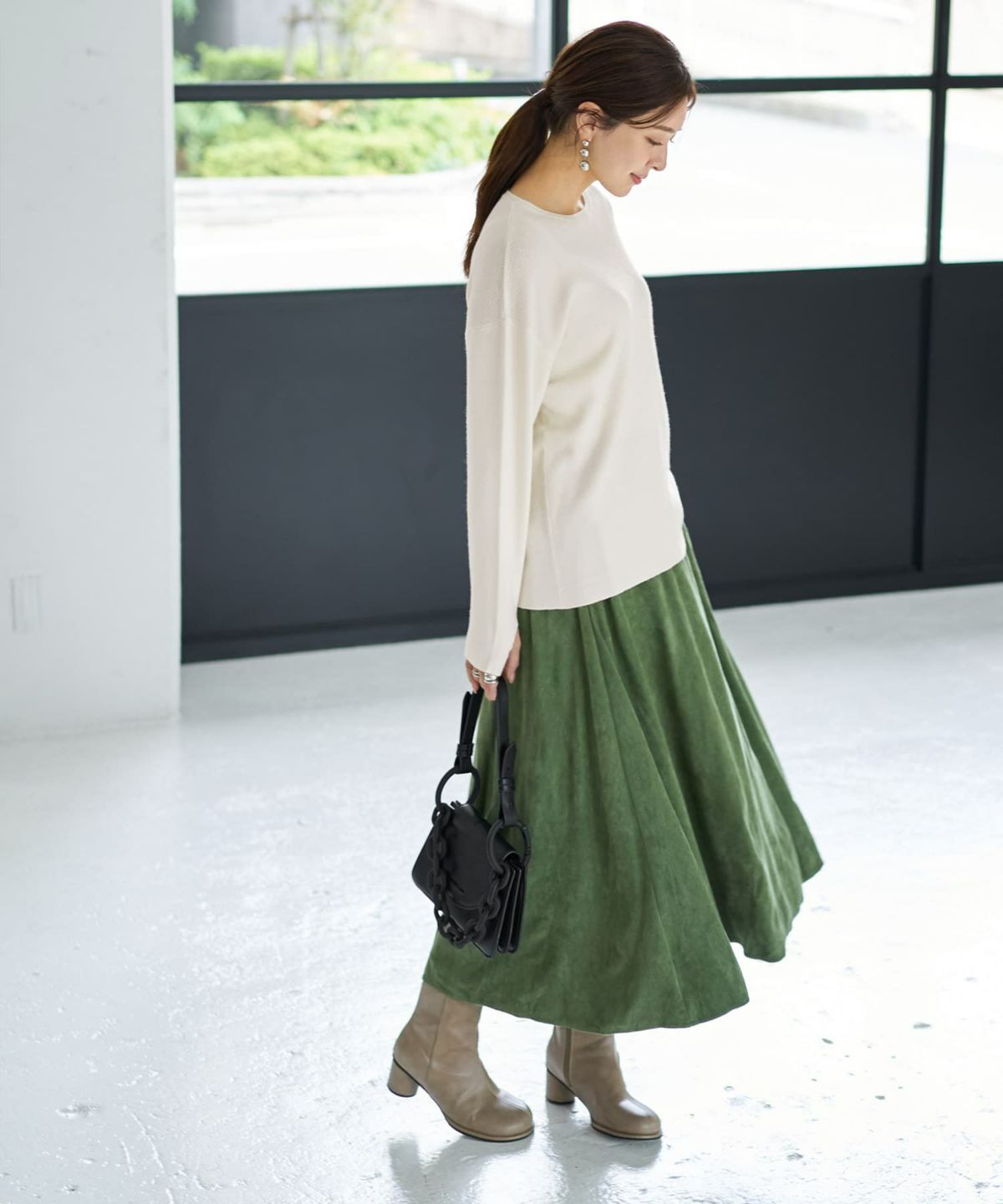 着用イメージ 166cm グリーンティー 02サイズ