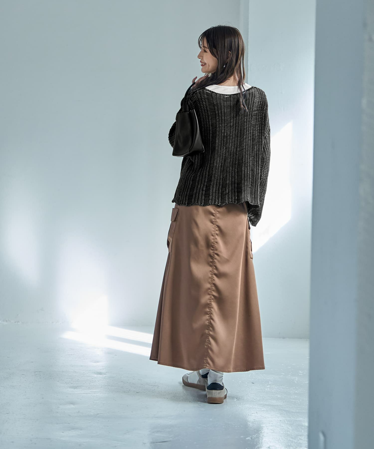 着用イメージ 168cm 着用サイズ 02　キャメルベージュ