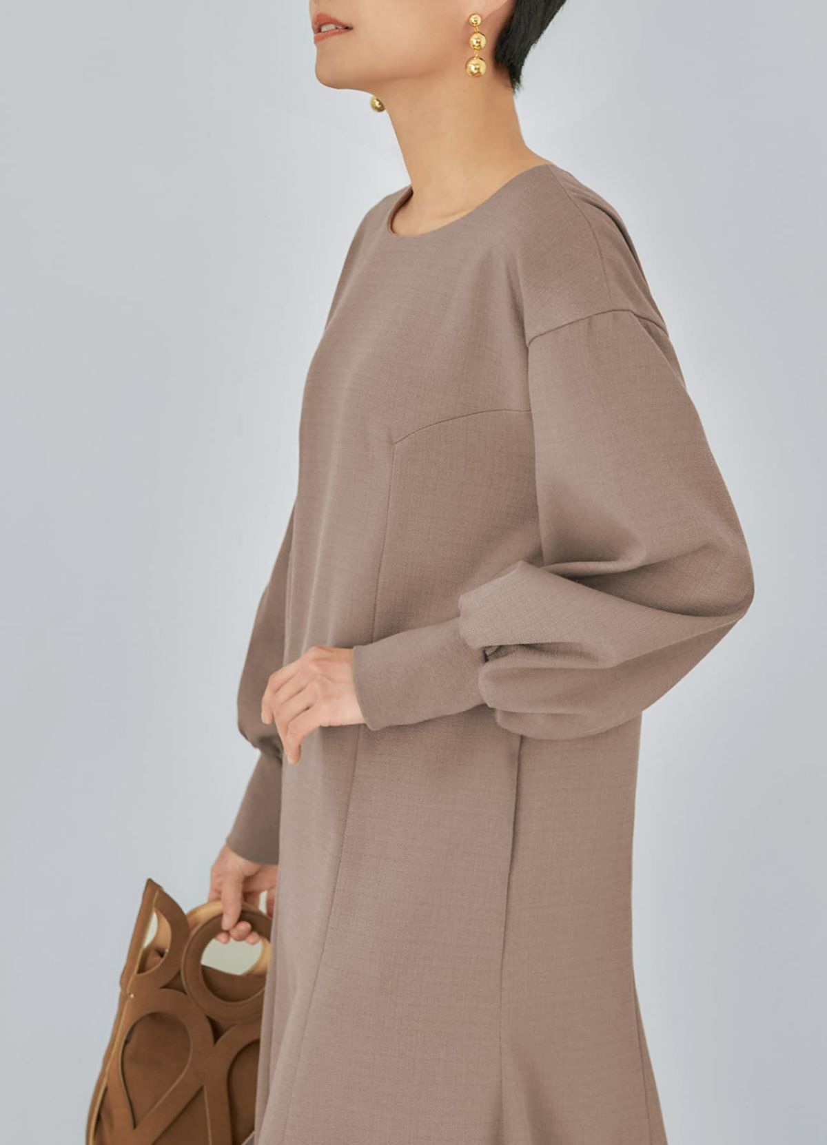 着用イメージ 165cm 着用サイズ 02 ライトブラウン