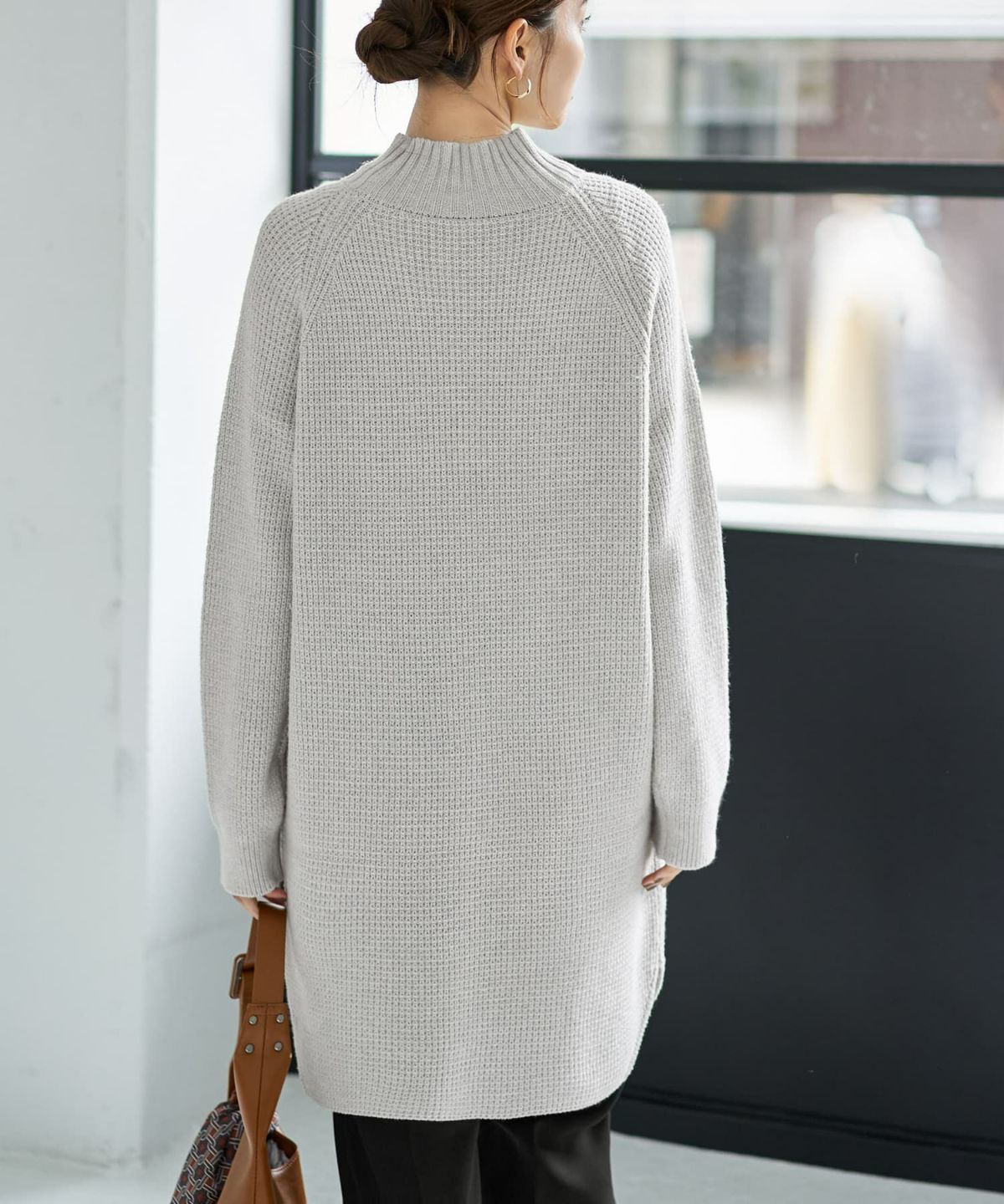 着用イメージ 166cm ライトグレーミックス