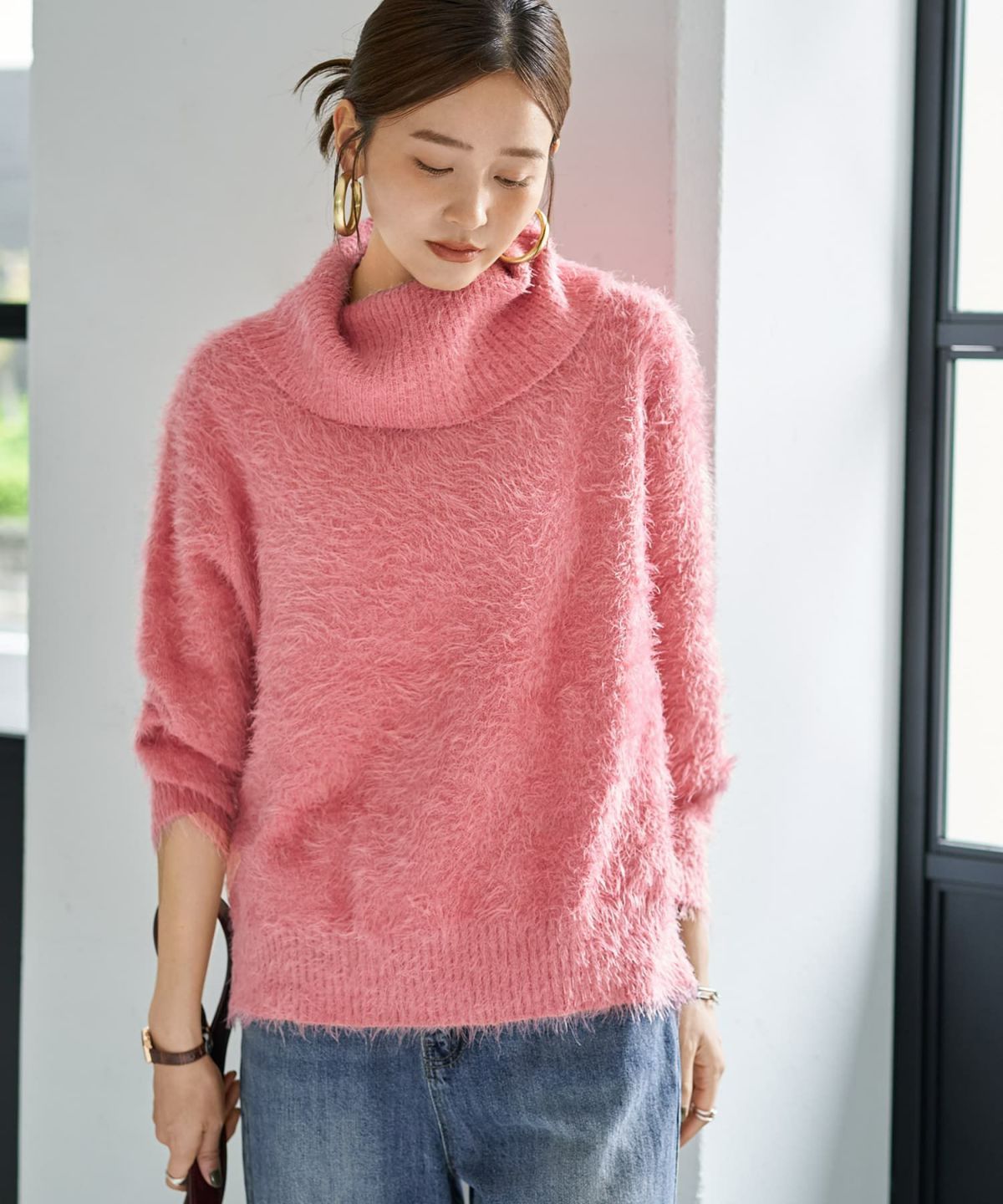 着用イメージ 166cm ピンク