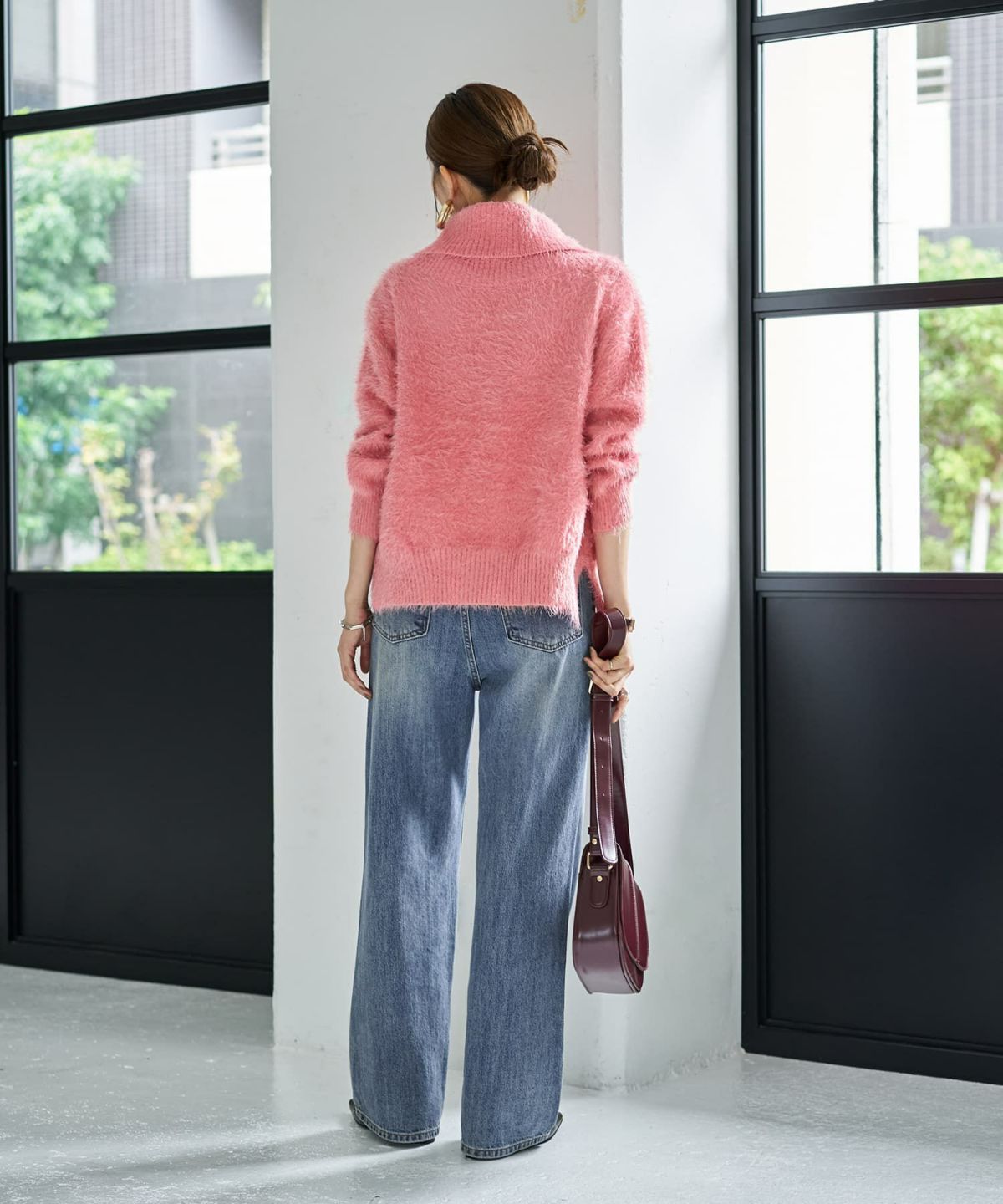 着用イメージ 166cm ピンク