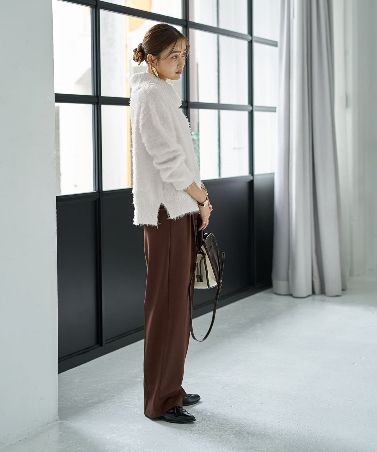 着用イメージ 166cm ホワイト