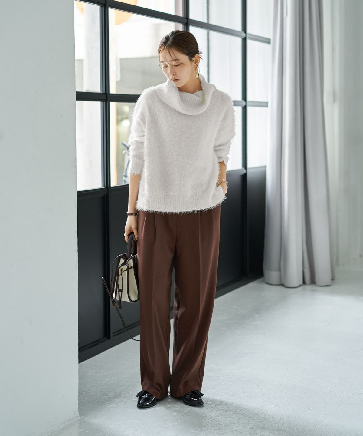 着用イメージ 166cm ホワイト