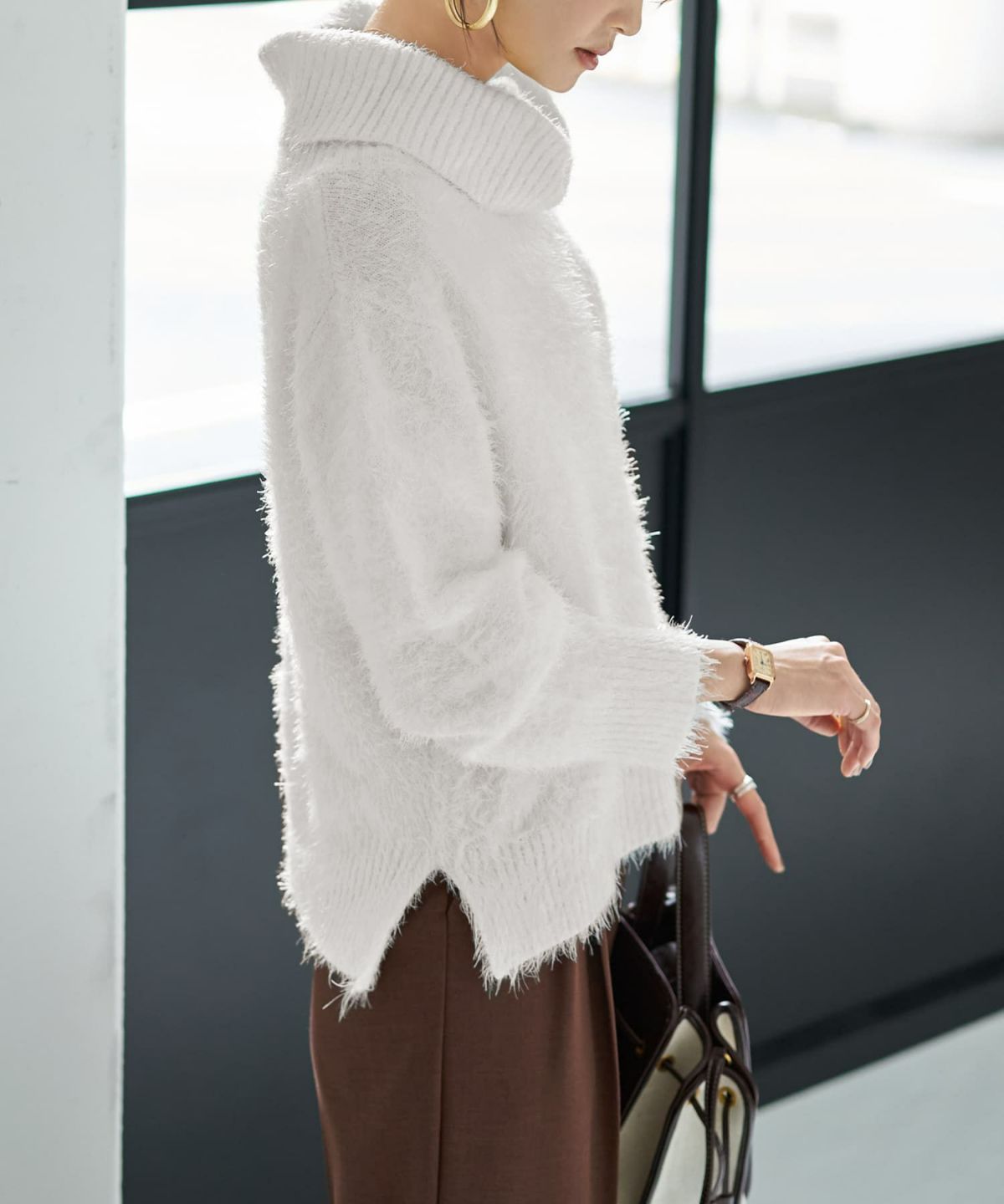 着用イメージ 166cm ホワイト