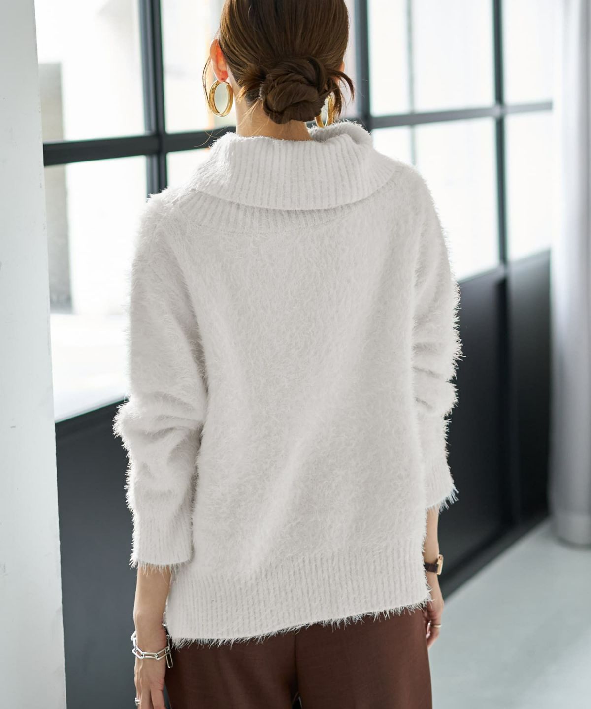 着用イメージ 166cm ホワイト