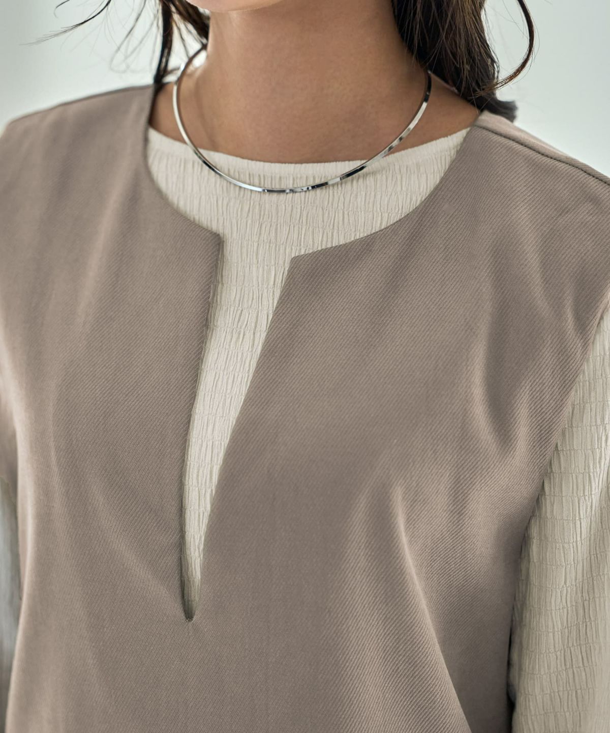 着用イメージ 168cm 着用サイズ 02 グレージュ