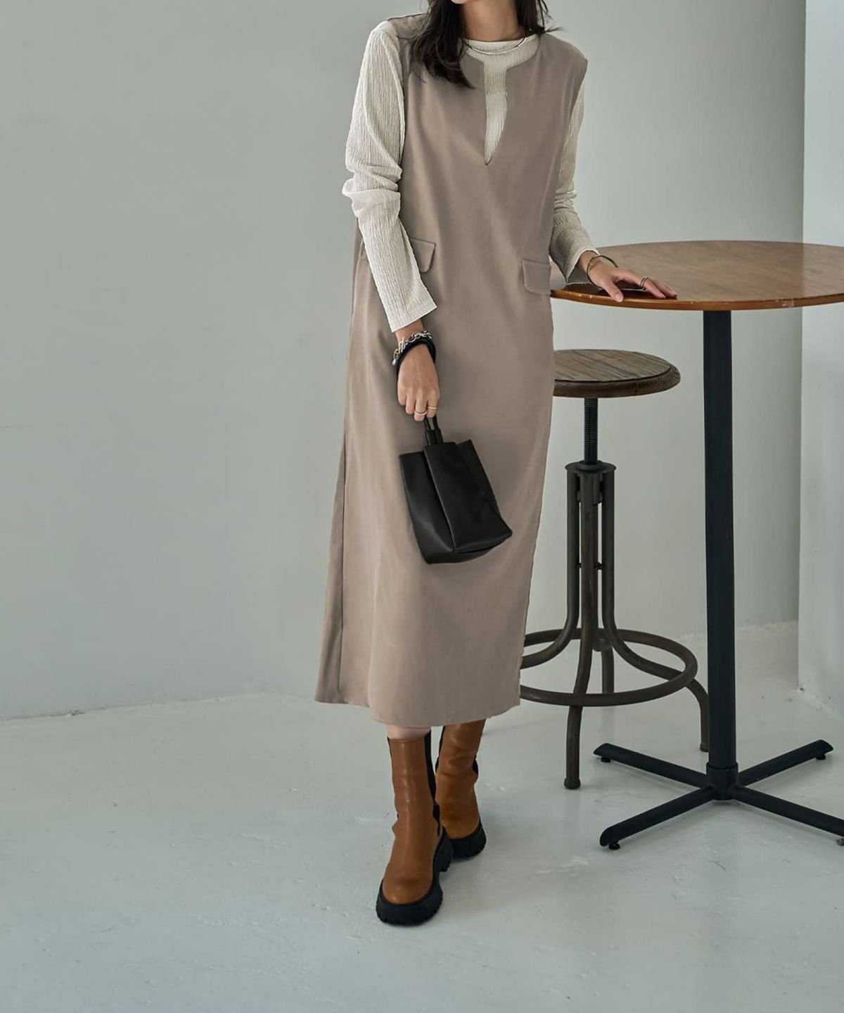 着用イメージ 168cm 着用サイズ 02 グレージュ