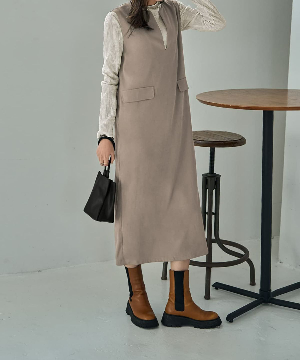 着用イメージ 168cm 着用サイズ 02 グレージュ