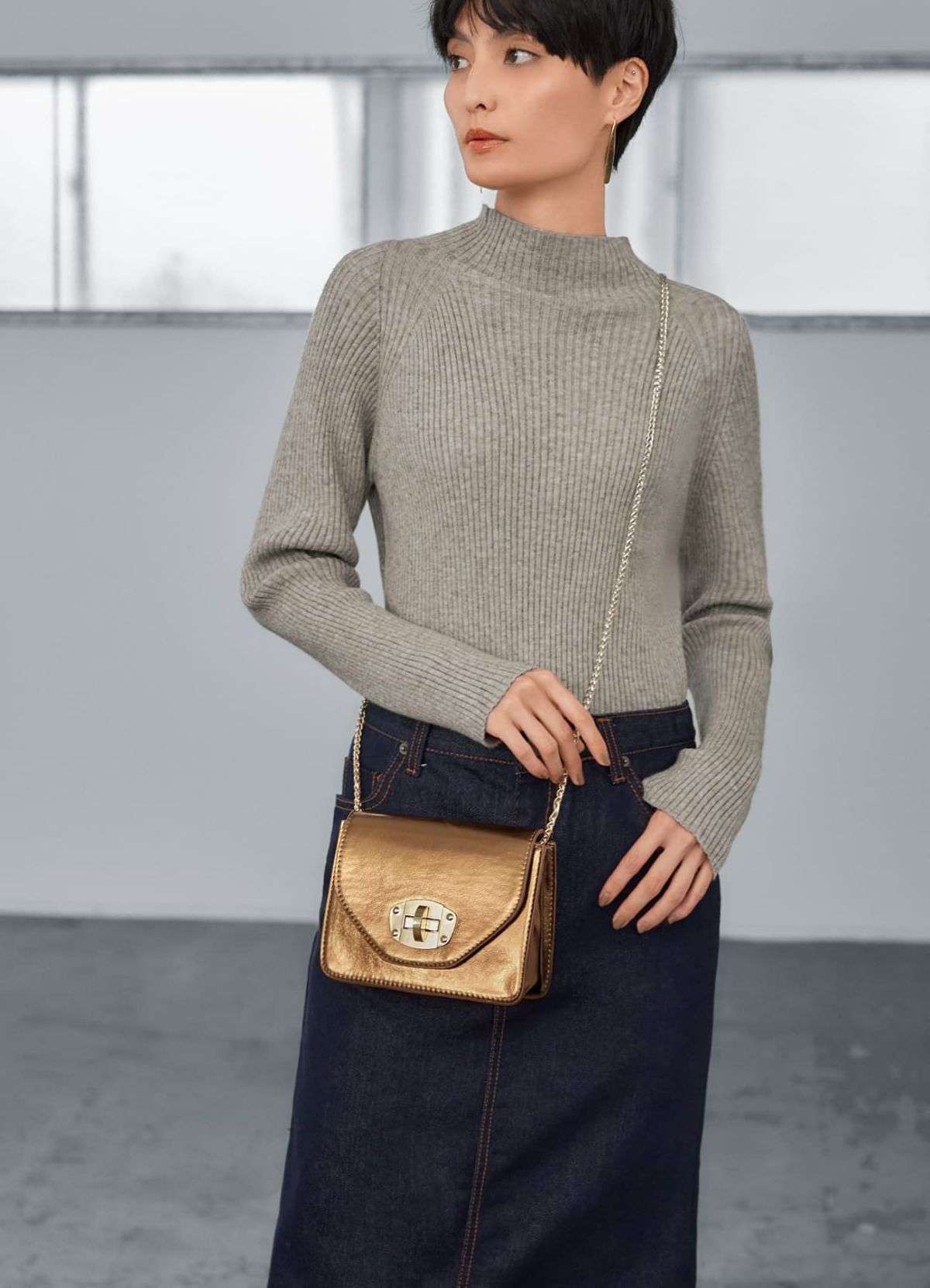 着用イメージ 165cm ブロンズブラウン