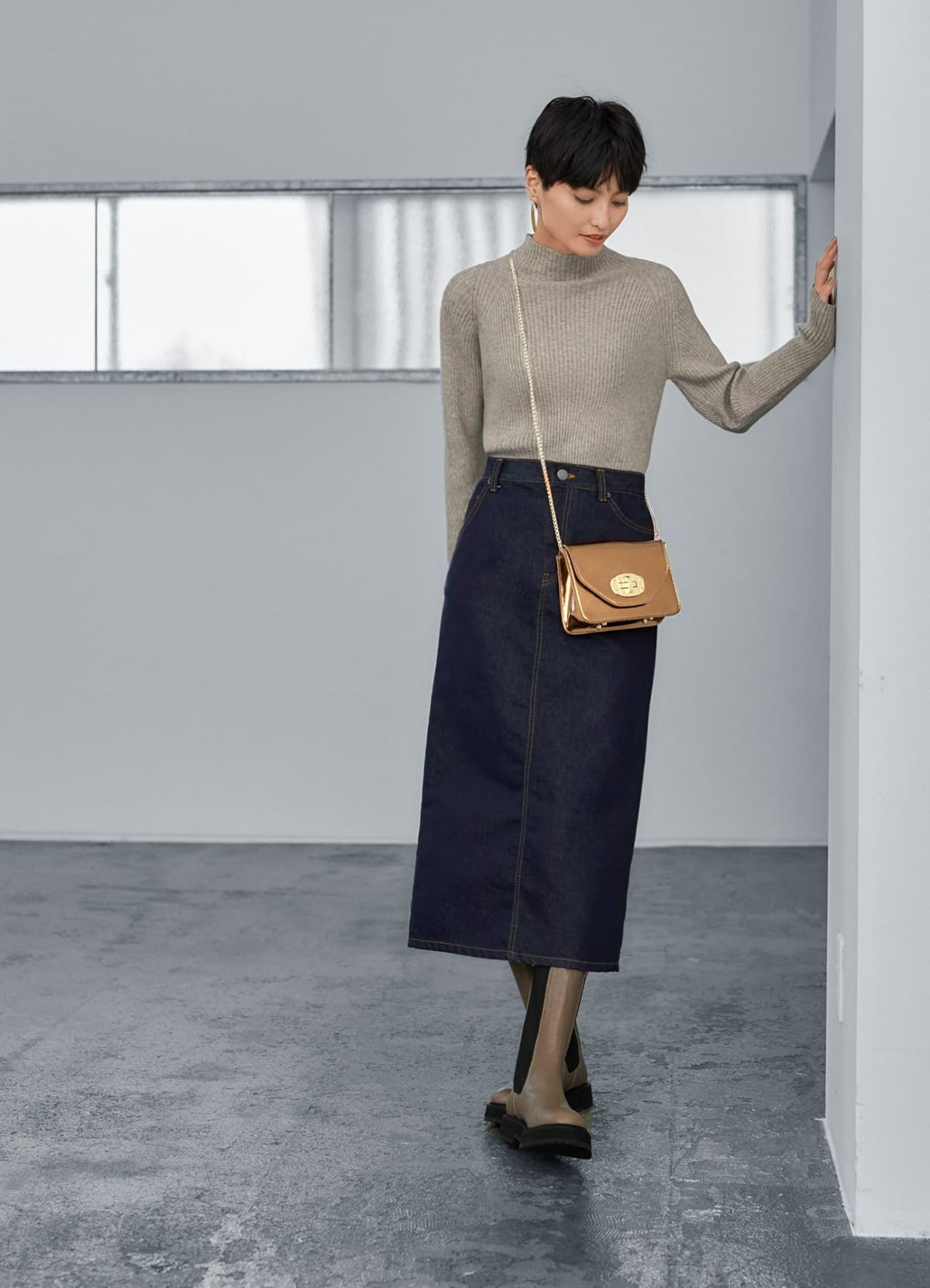 着用イメージ 165cm ブロンズブラウン