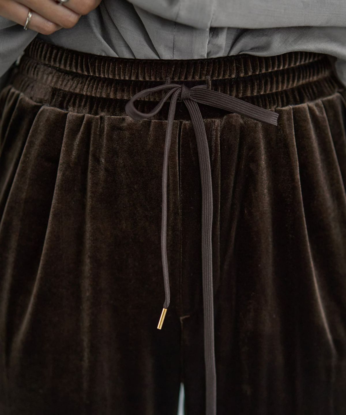 着用イメージ 166cm ダークブラウン Sサイズ 