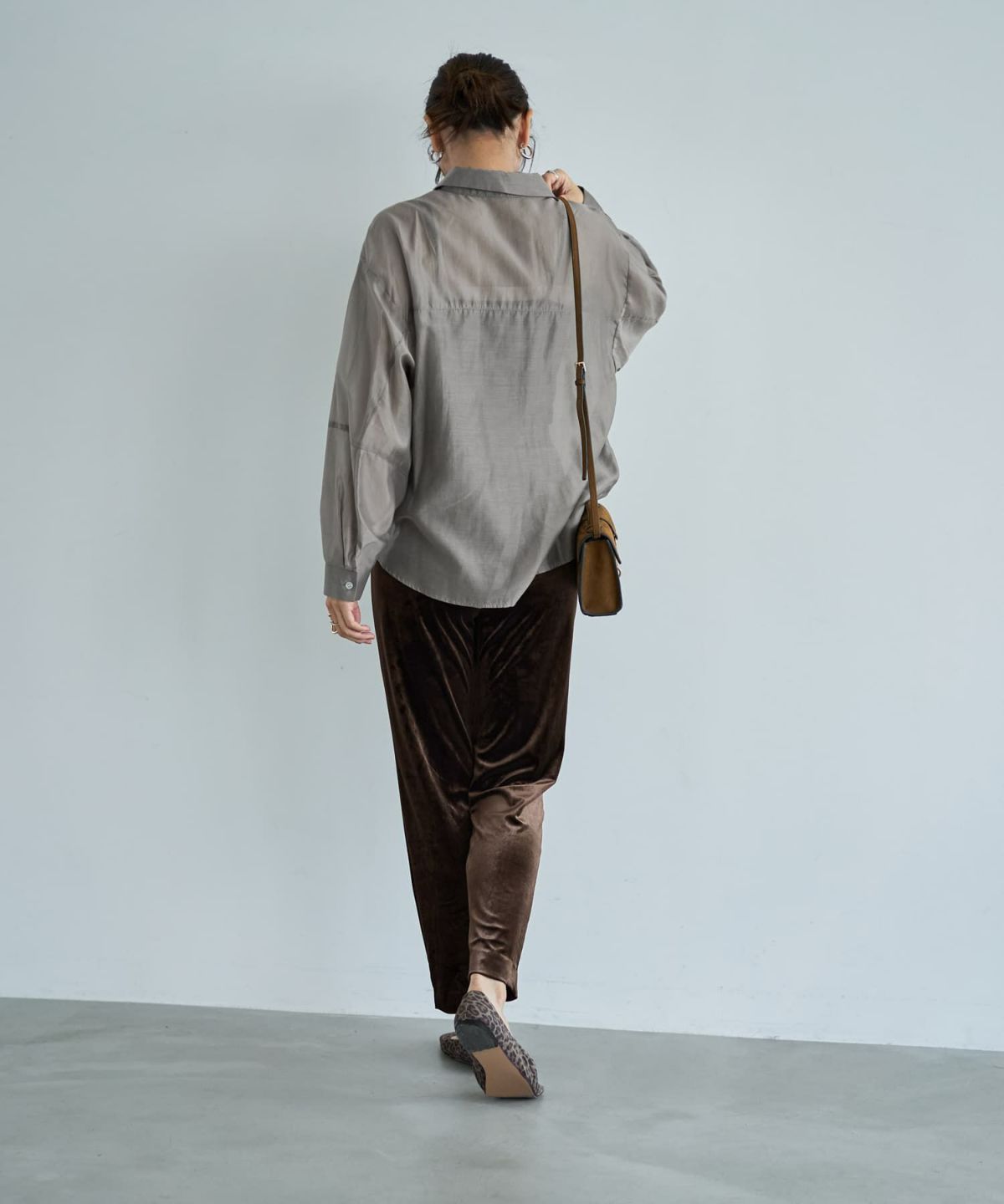 着用イメージ 166cm ダークブラウン Sサイズ 