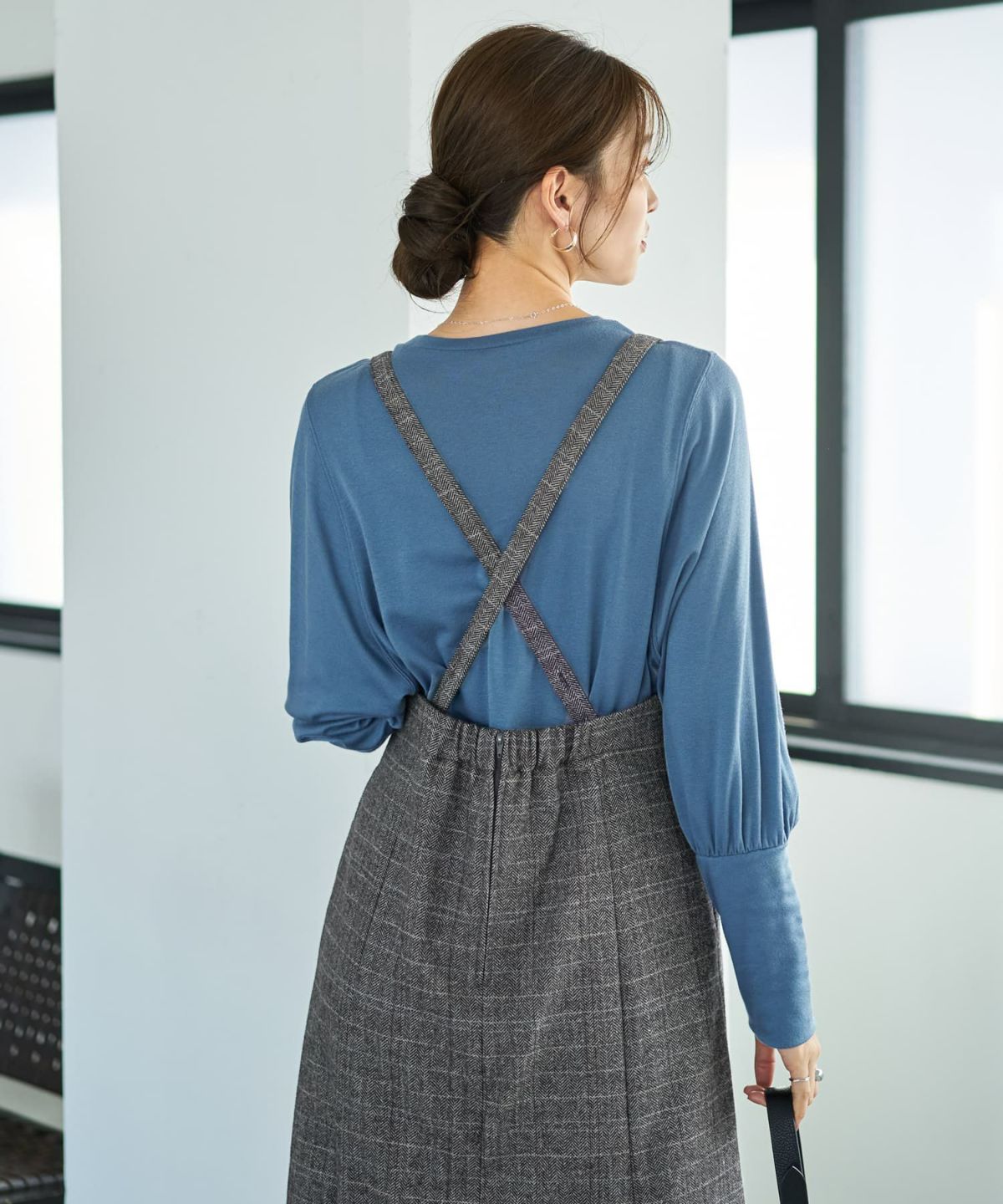 着用イメージ 166cm チャコールミックス