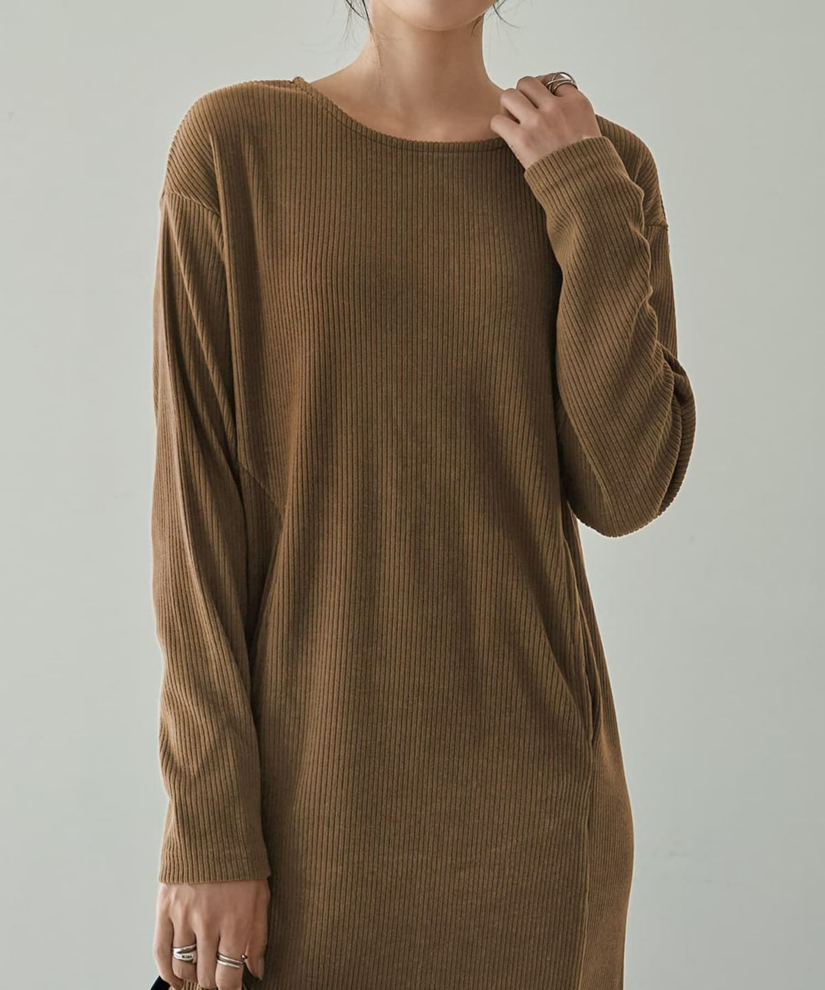 着用イメージ 166cm ブラン