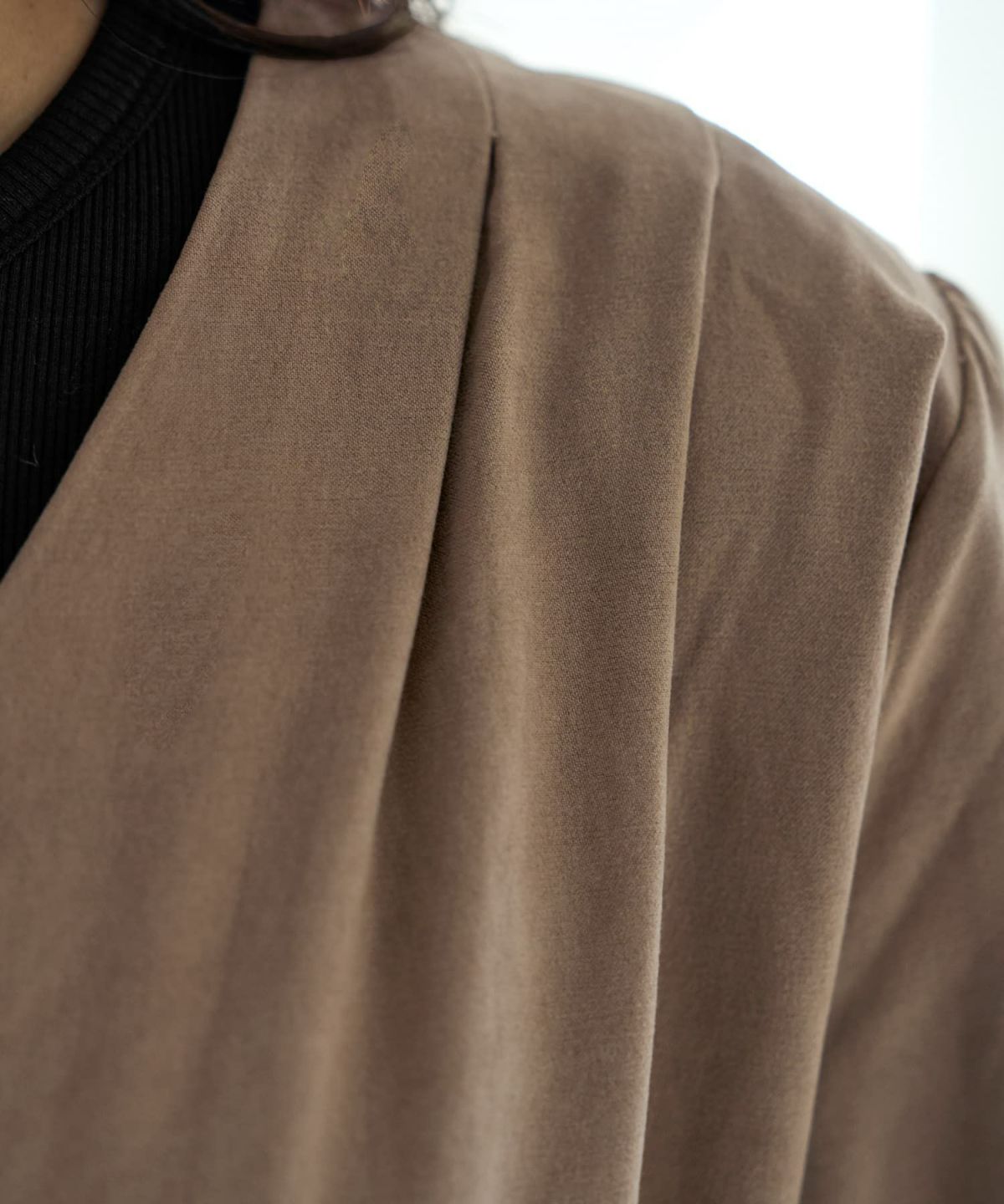 着用イメージ 166cm ベージュ