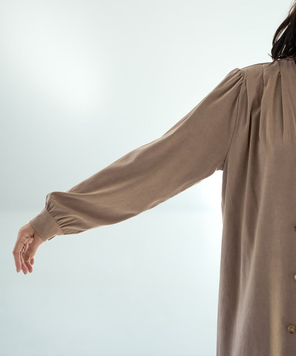 着用イメージ 166cm ベージュ
