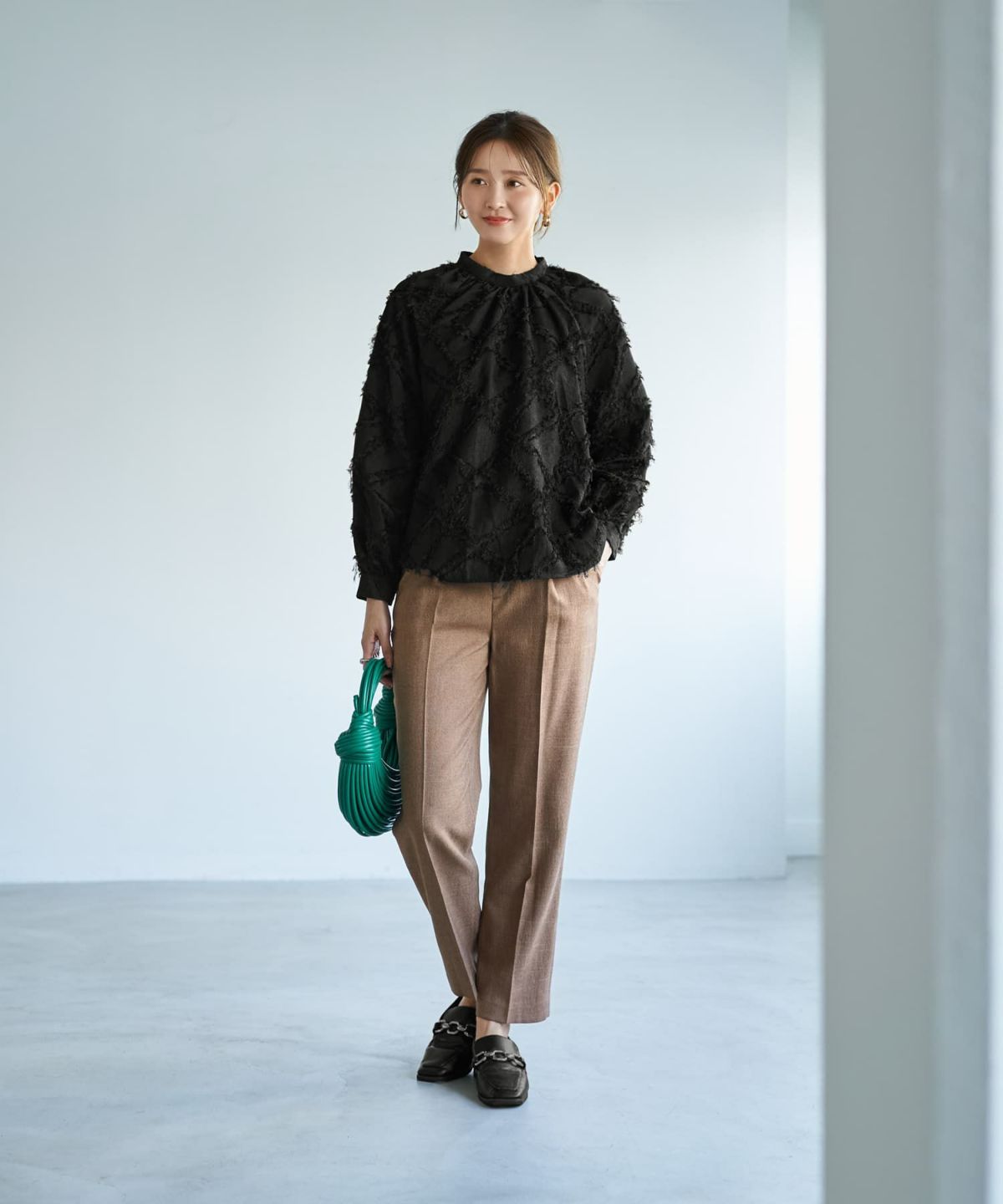 着用イメージ 166cm ブラック