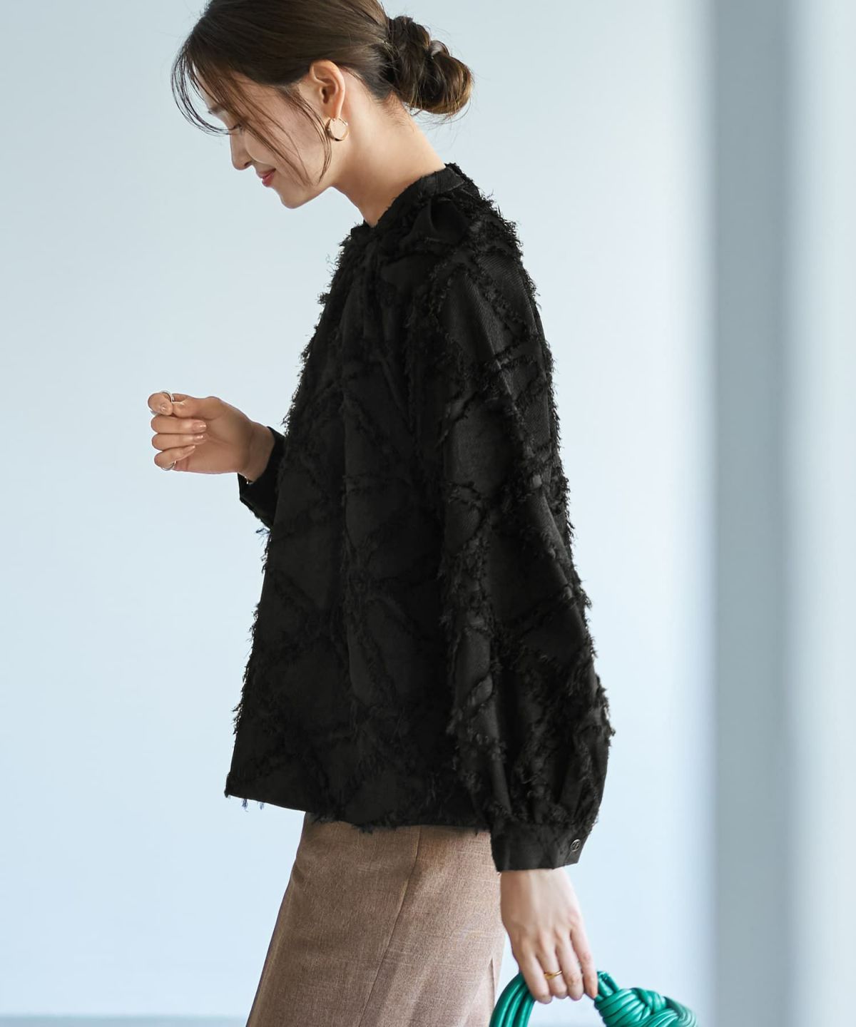 着用イメージ 166cm ブラック