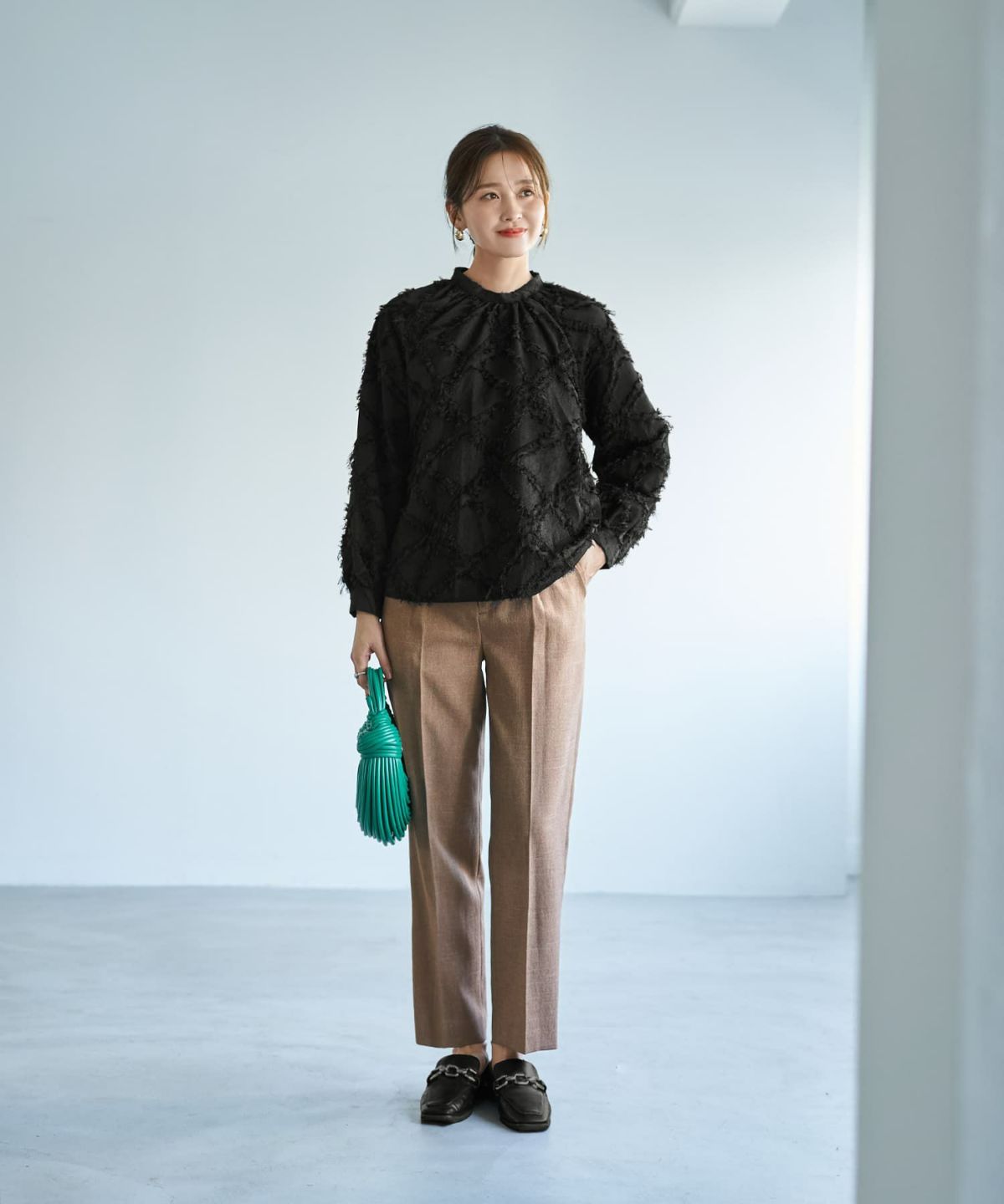 着用イメージ 166cm ブラック