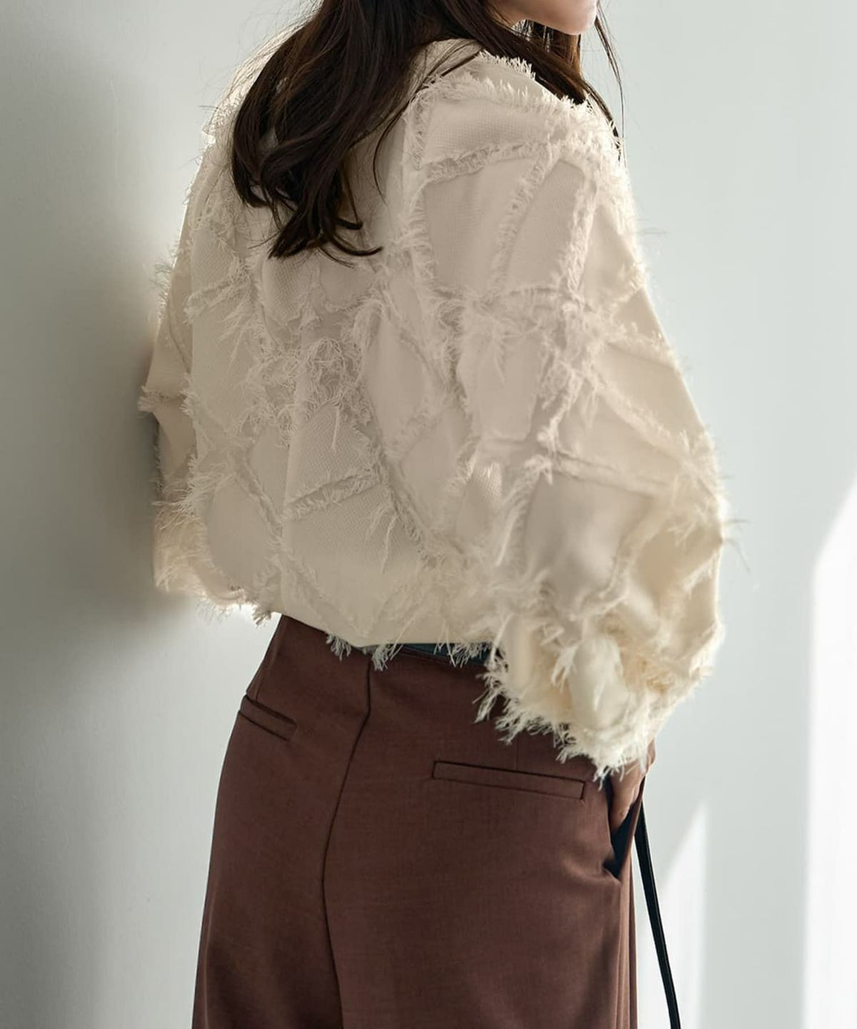 着用イメージ 168cm エクリュ