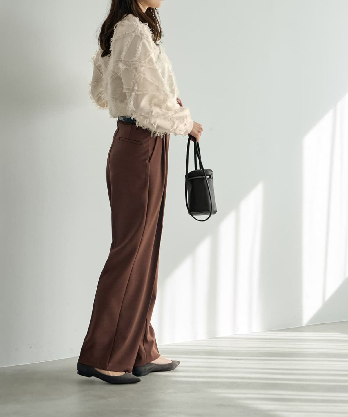 着用イメージ 168cm エクリュ