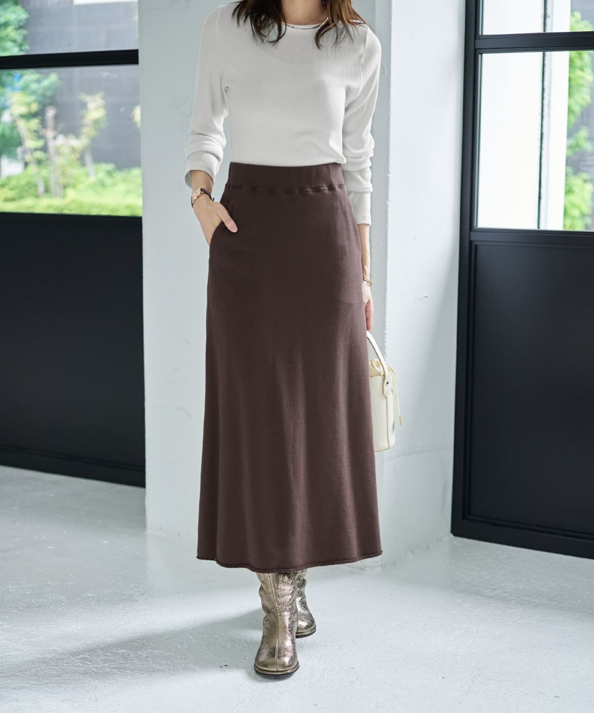 着用イメージ 166cm ブラウン Sサイズ