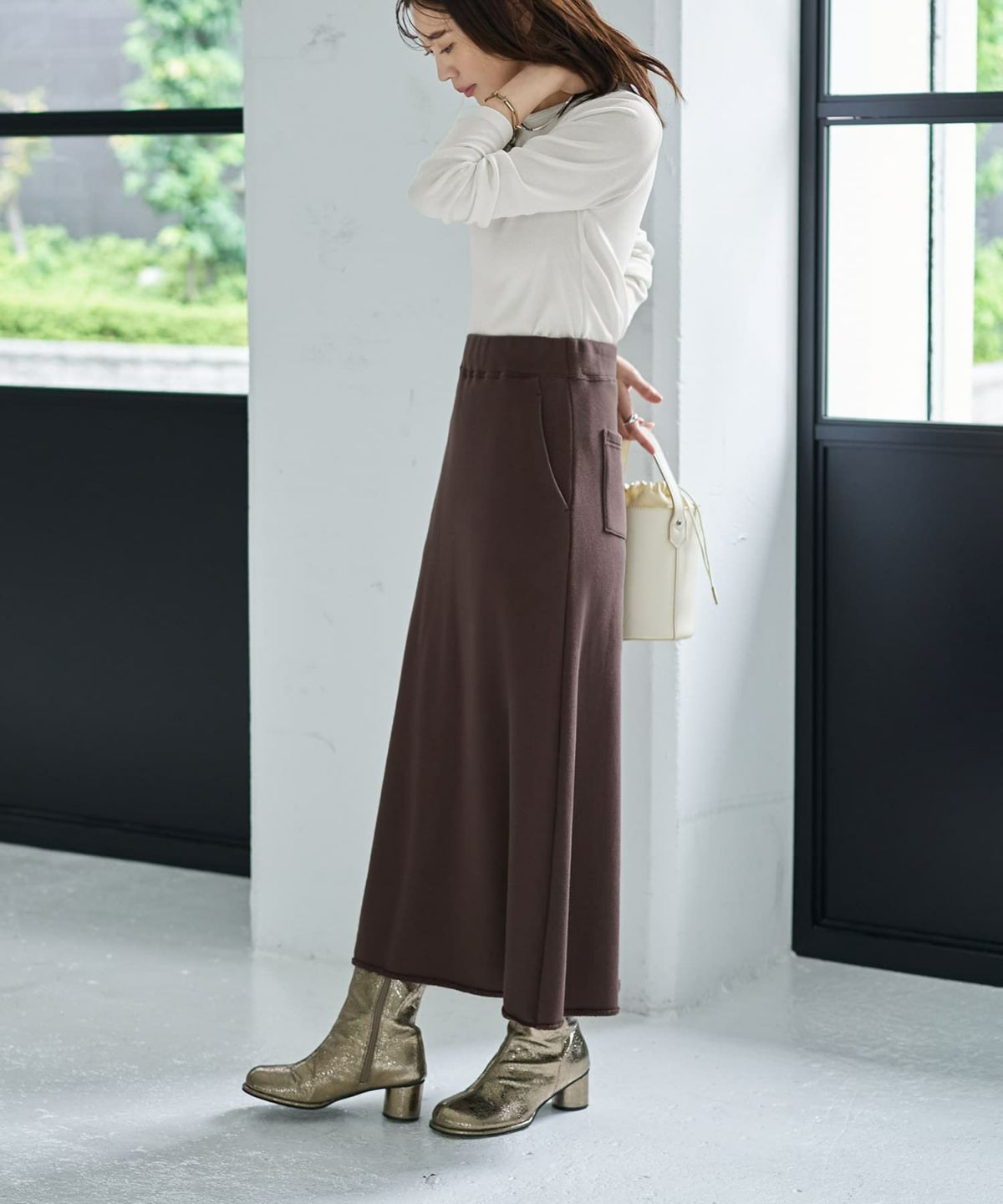 着用イメージ 166cm ブラウン Sサイズ