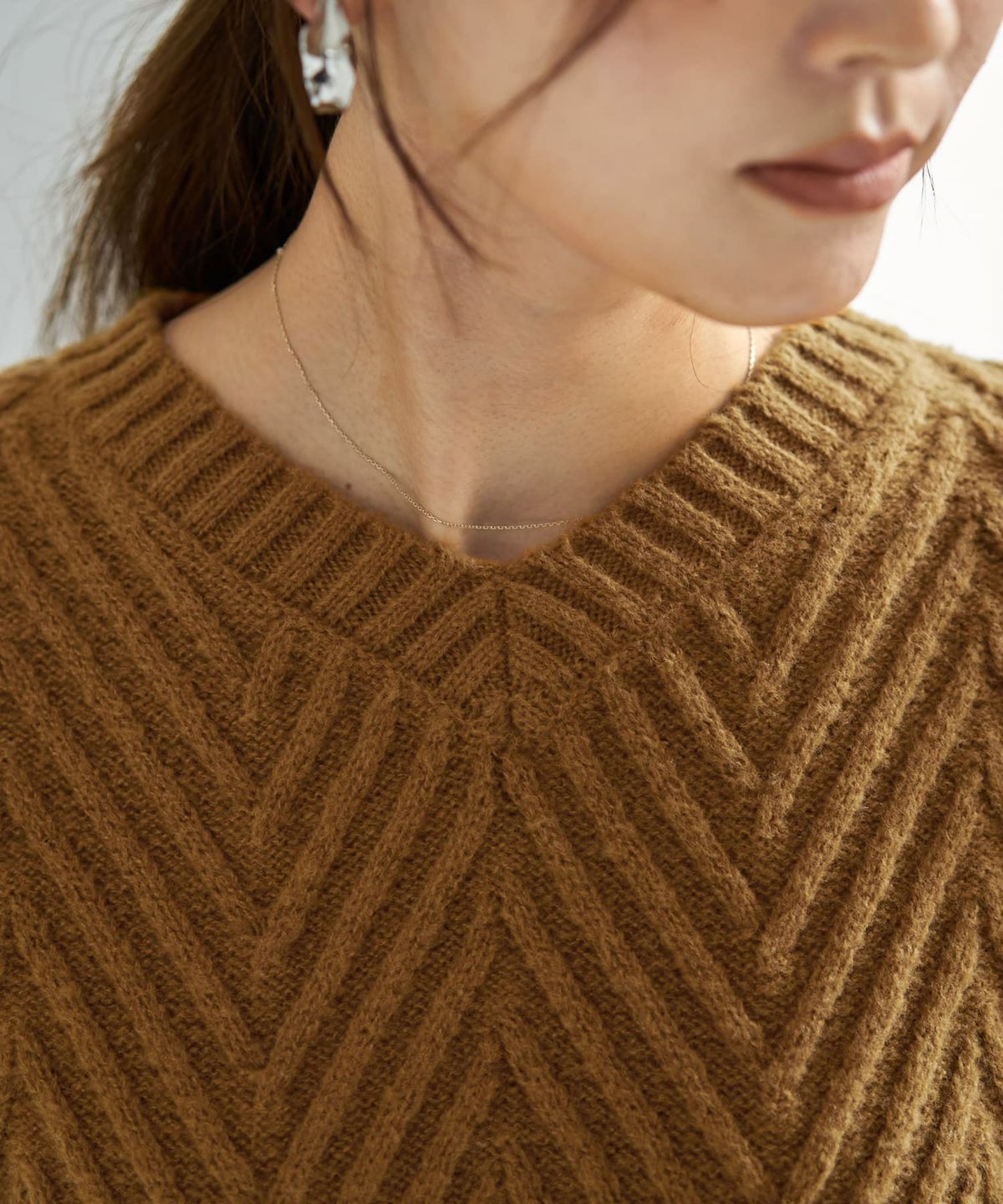 着用イメージ 166cm ダークマスタード