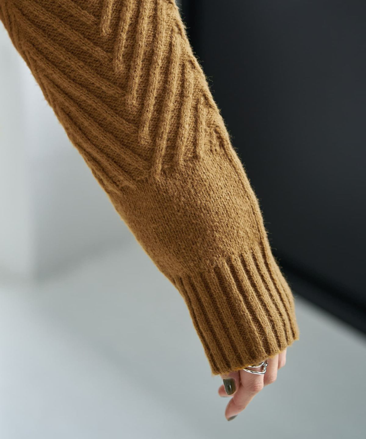 着用イメージ 166cm ダークマスタード