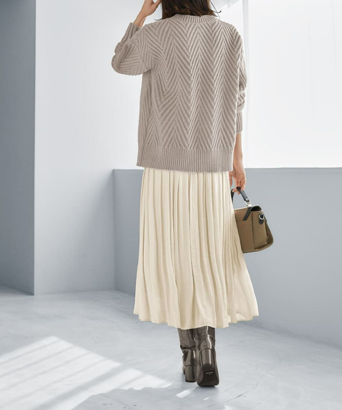 着用イメージ 166cm サンドベージュ