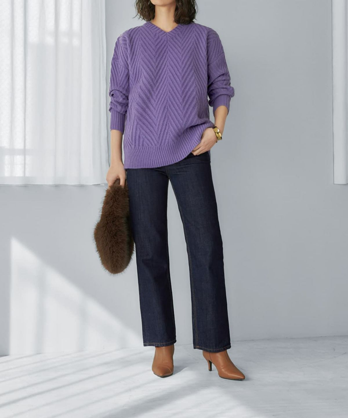 着用イメージ 165cm パープル