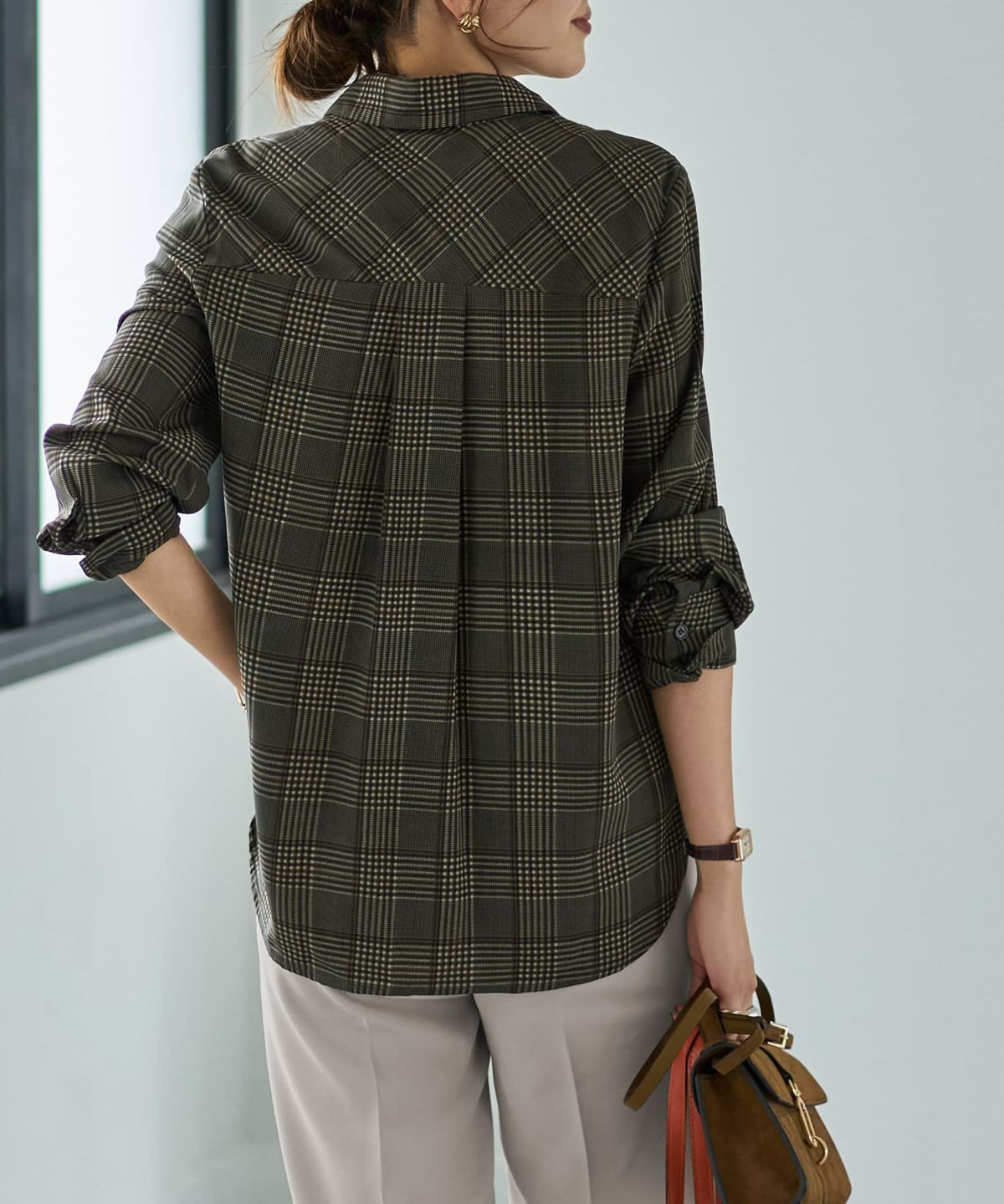 着用イメージ 166cm カーキミックス