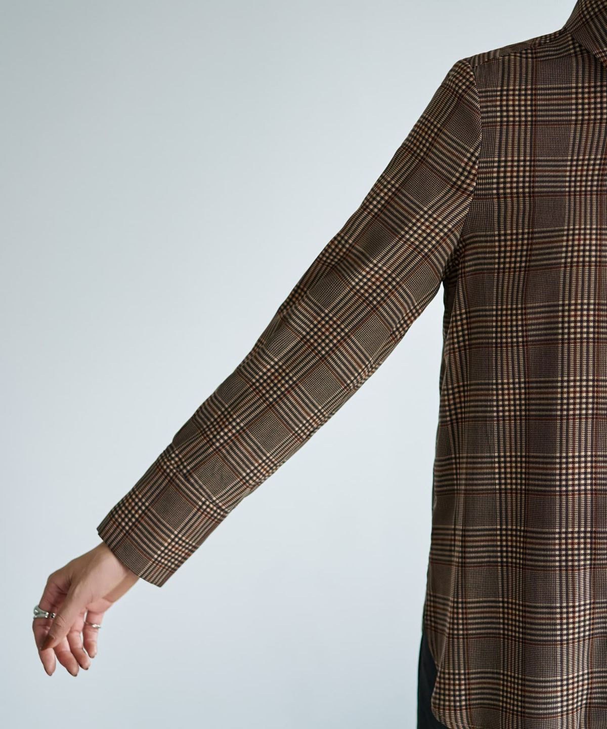 着用イメージ 166cm ブラウンミックス