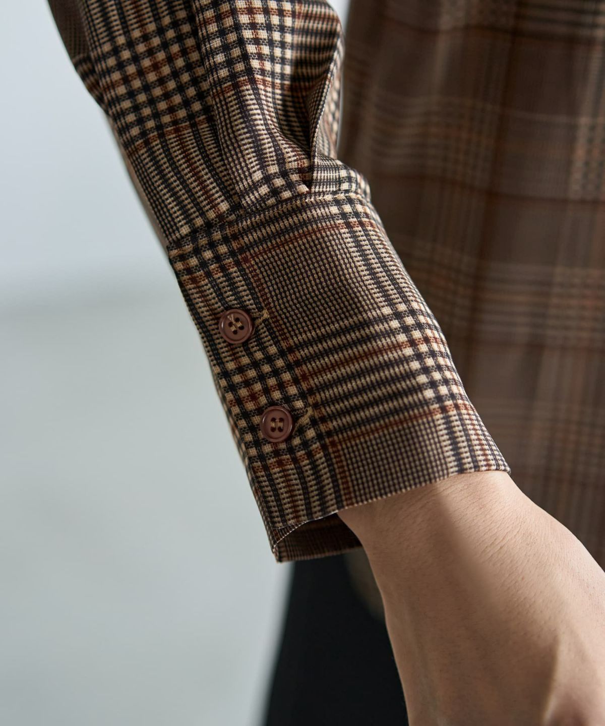 着用イメージ 166cm ブラウンミックス