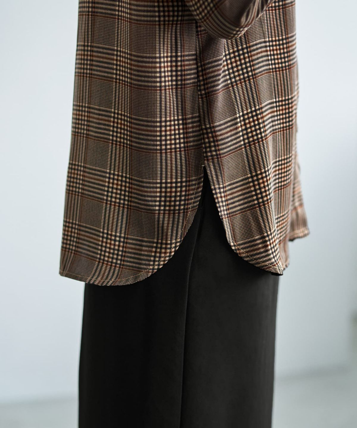 着用イメージ 166cm ブラウンミックス