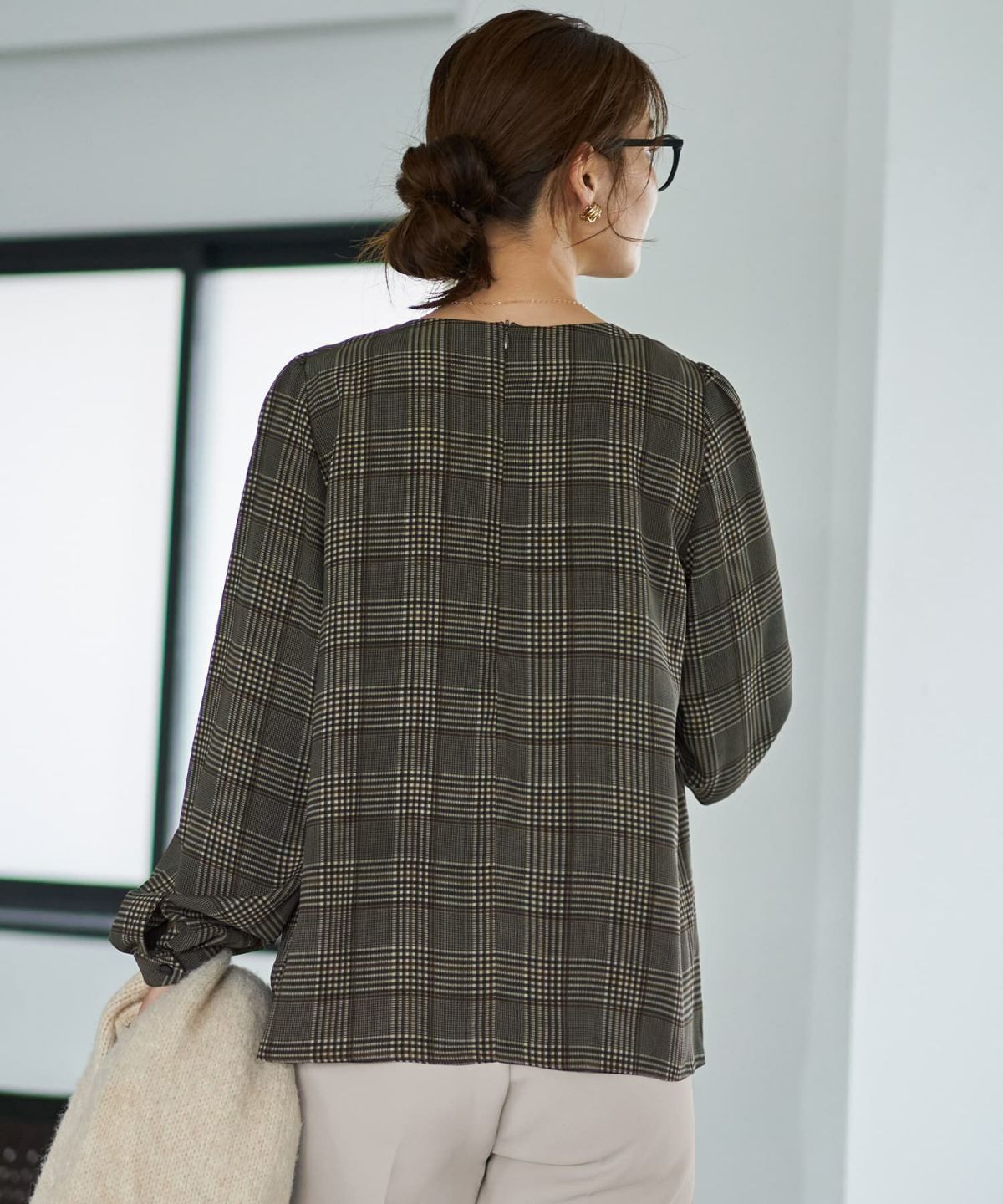 着用イメージ 166cm カーキミックス