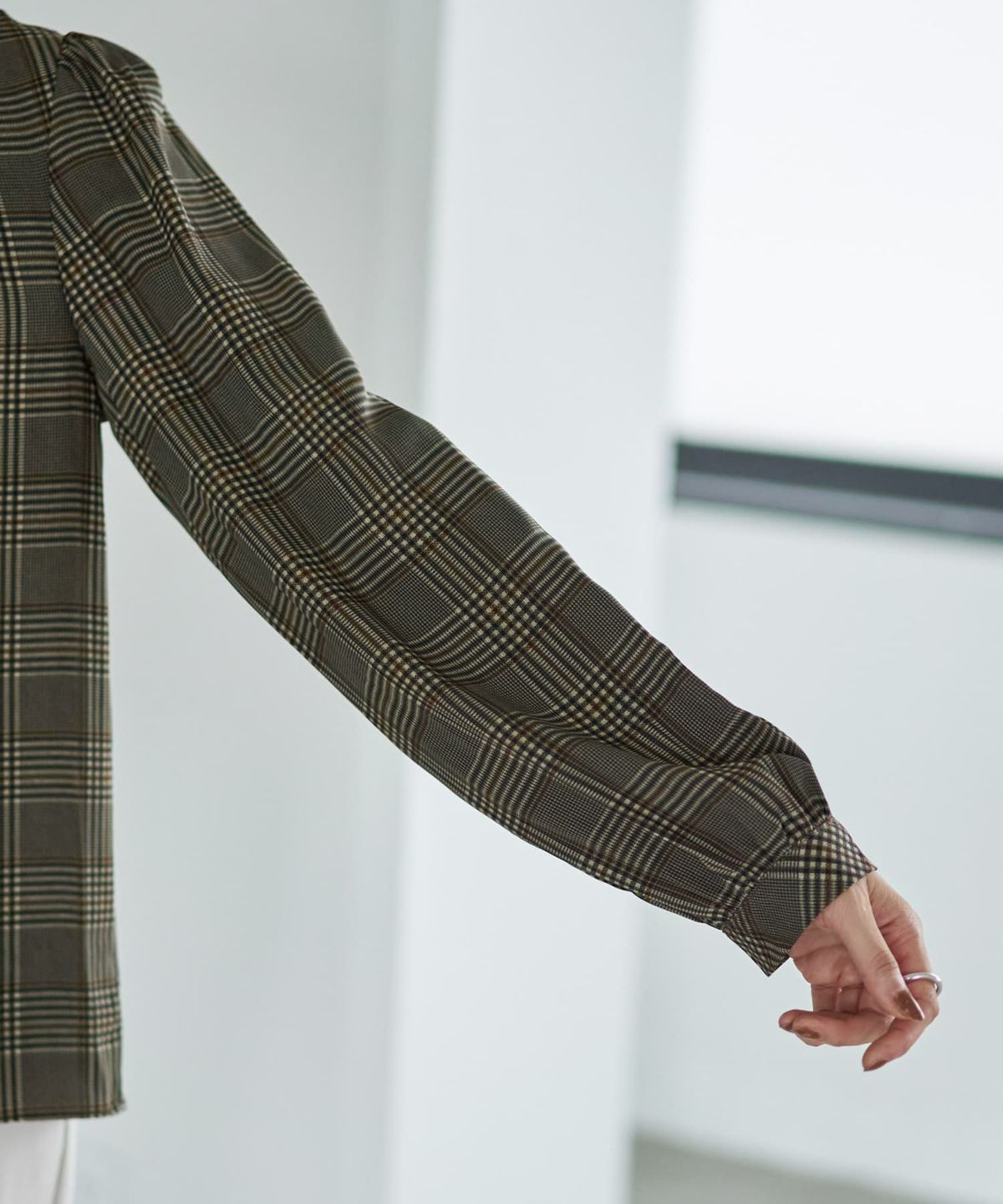 着用イメージ 166cm カーキミックス